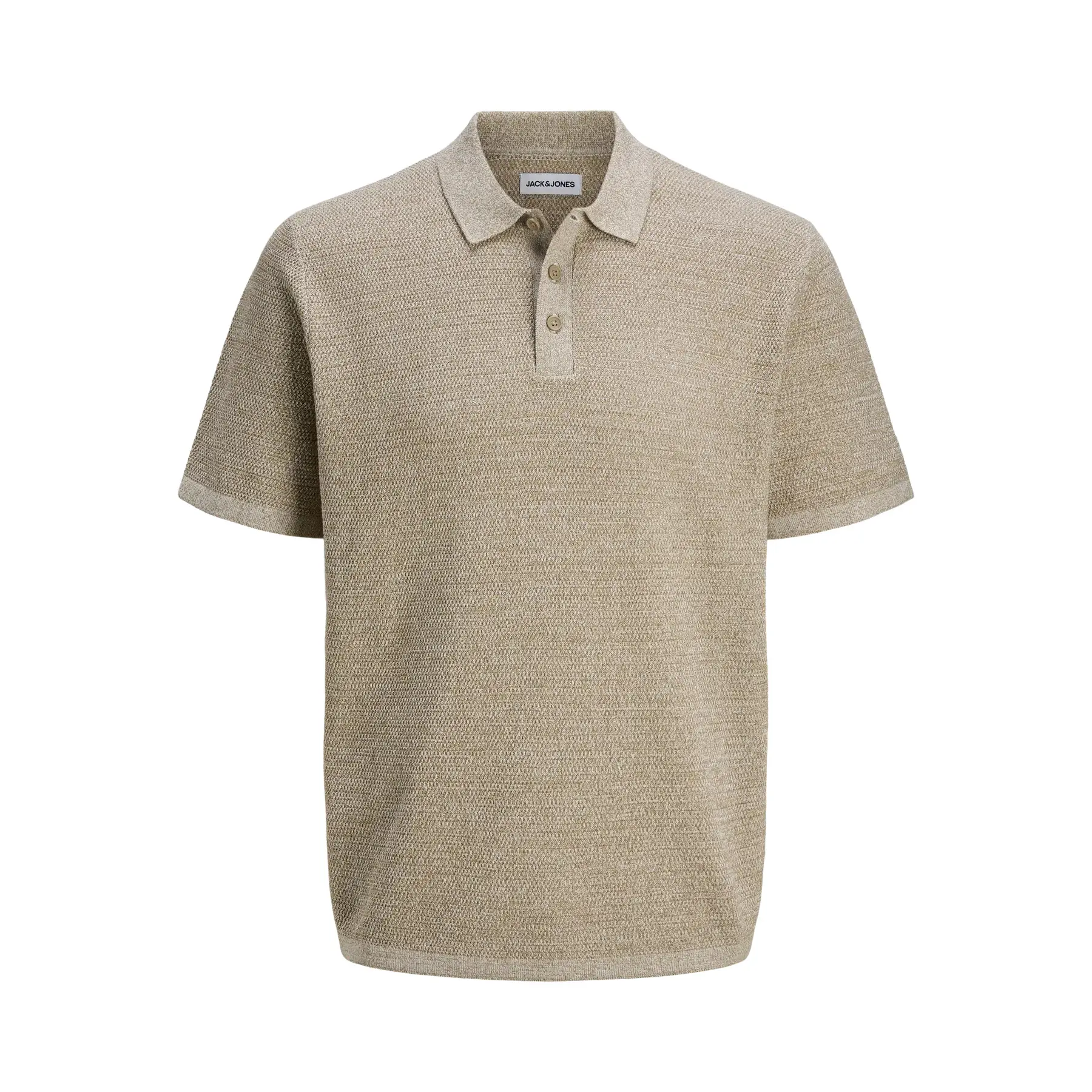 Jack & Jones Men's Beige Mesh Polo George Sn