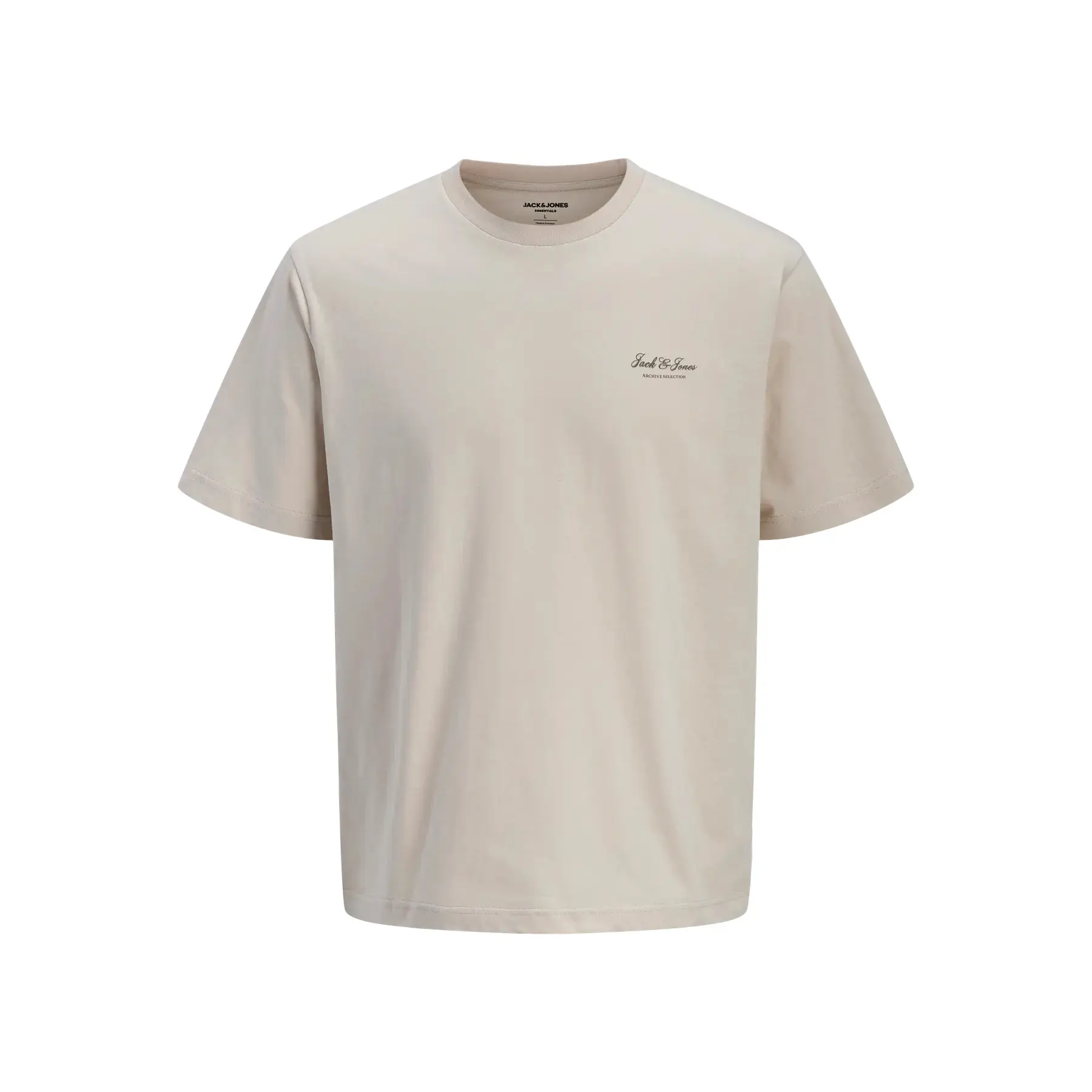 Jack & Jones Beige Graphic T-Shirt Archive