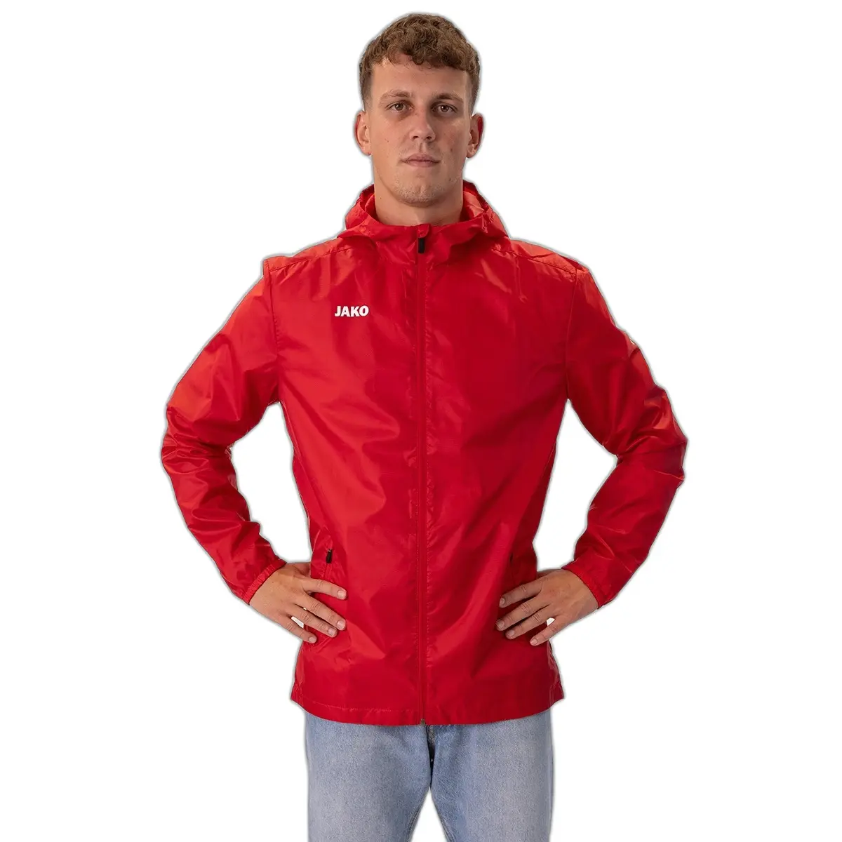 Jako Team 2.0 Allwetterjacke Kids Rot F100 Gr. 164 - Image 3