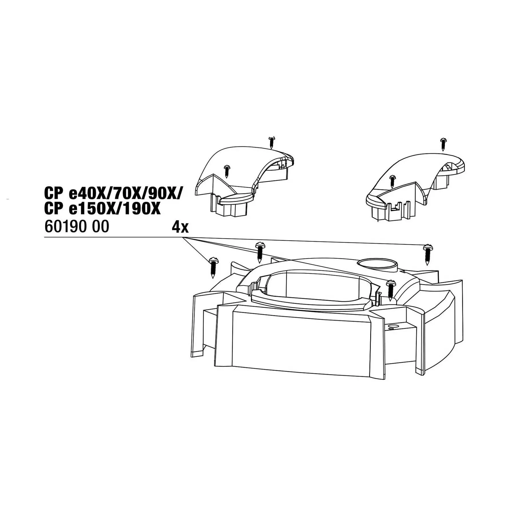 Vis Kopfstück JBL CP e700/1, 900/1, 1500/1 (x4)