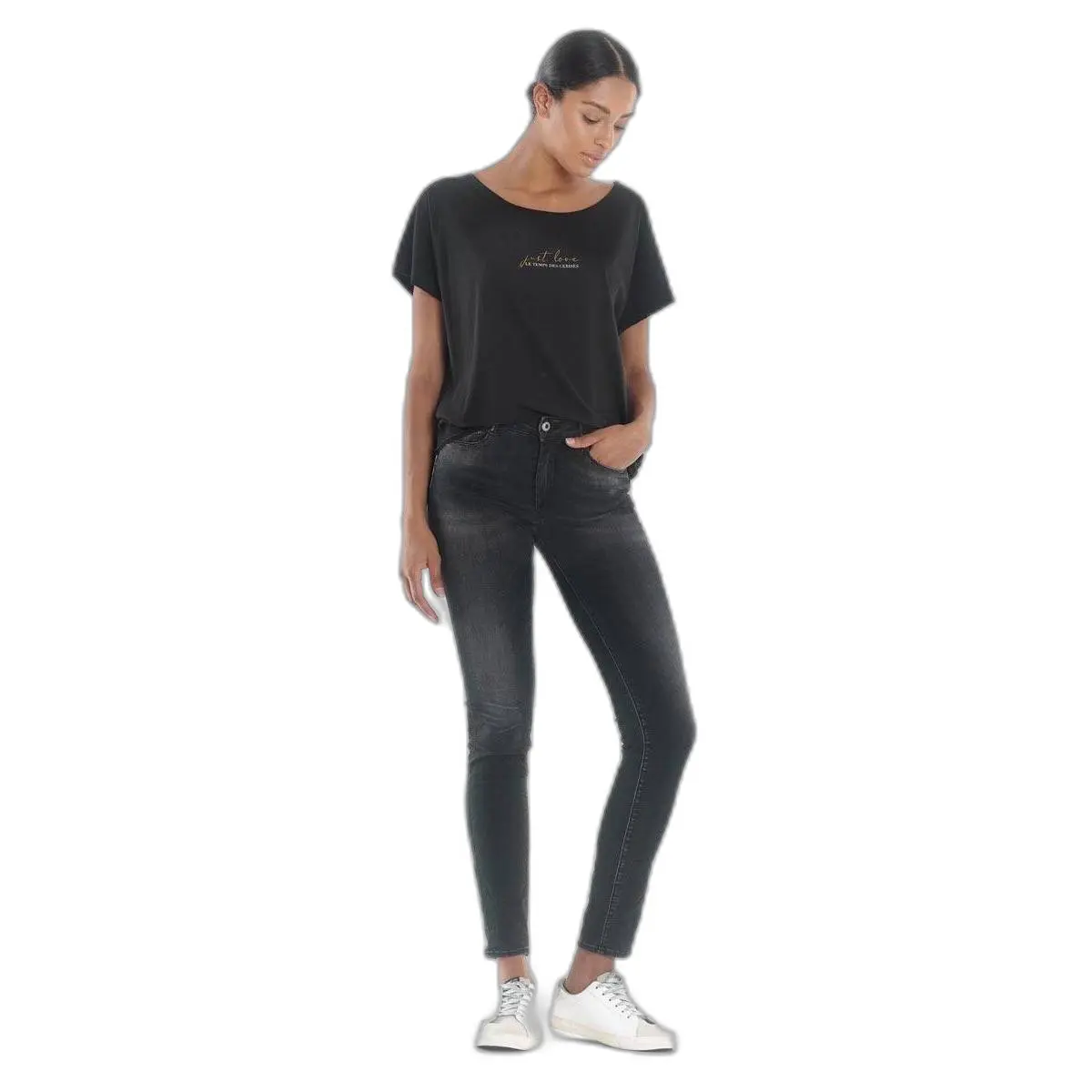 Jeans slim da donna Le Temps des cerises Acya pulp N°1