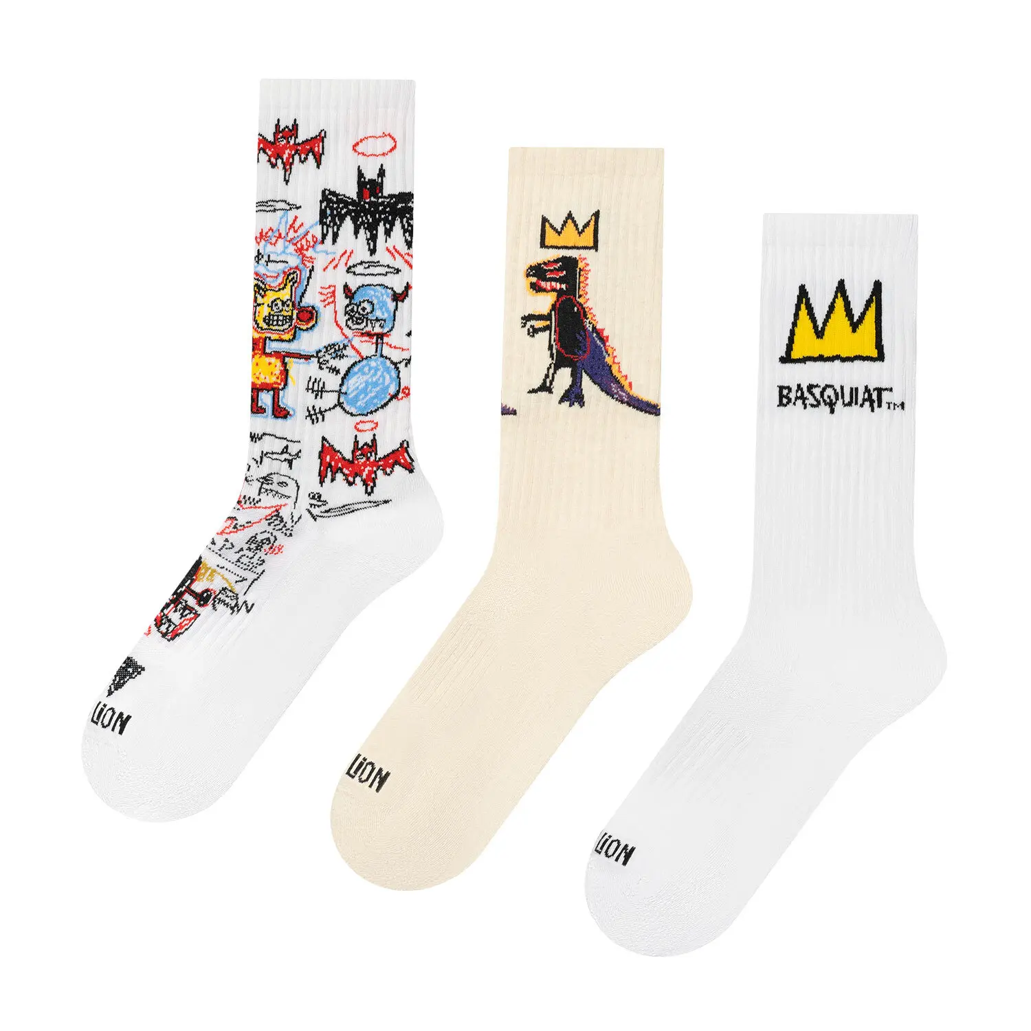 Calzini Jimmy Lion Athletic Basquiat (x3)