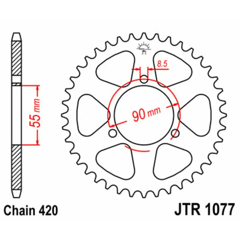 Motorradkrone JT Sprockets Rieju RS1 50