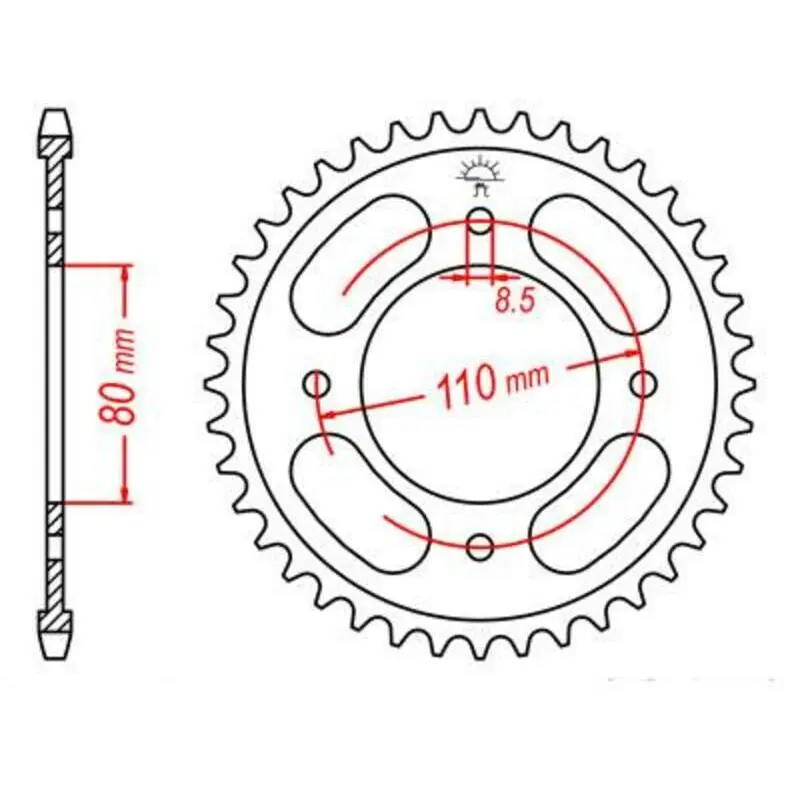 Motorradkrone JT Sprockets Honda CB 125 F