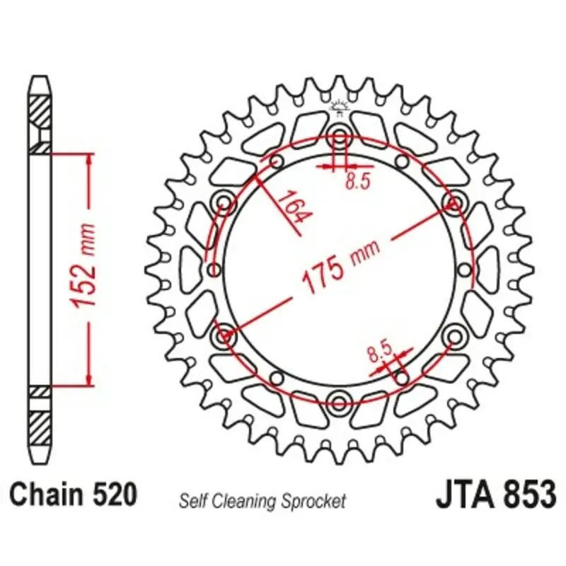 Motorradkrone JT Sprockets Yamaha YZ 125 [125]/Yamaha YZ 250 [250]