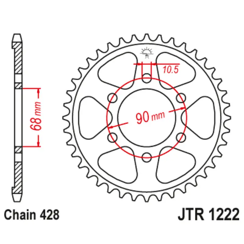 Motorradkrone JT Sprockets Honda CB 125 R NEO SPORT CAFE ABS [125]/Honda CB 125 R [125]