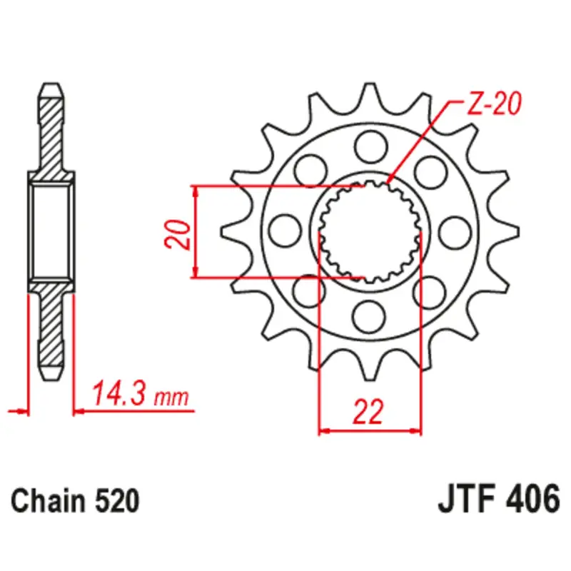 Motorradritzel JT Sprockets BMW G 310 GS ABS (0G02) [310]/BMW G 310 R ABS (0G01) [310]/BMW G 310 GS [310]