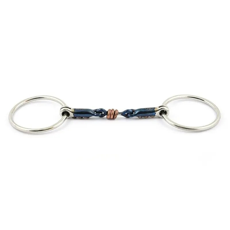 Double snaffle bits for horses Jump'In Blue Steel