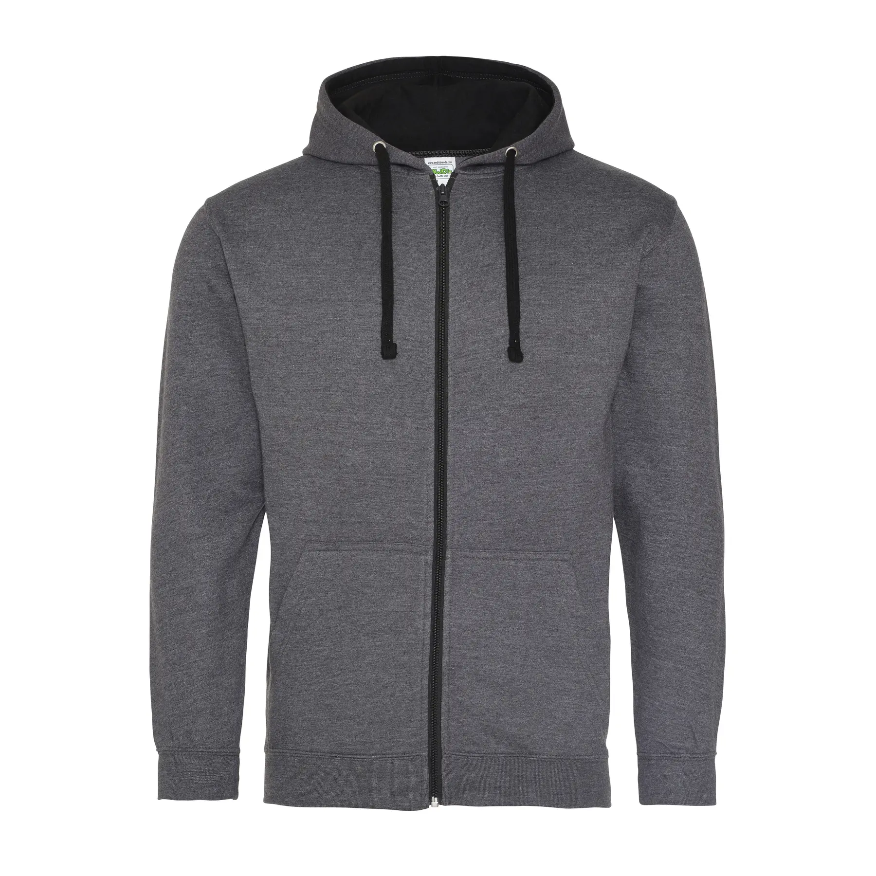 Kontrastierter Reißverschluss-Hoodie Just Hoods Varsity