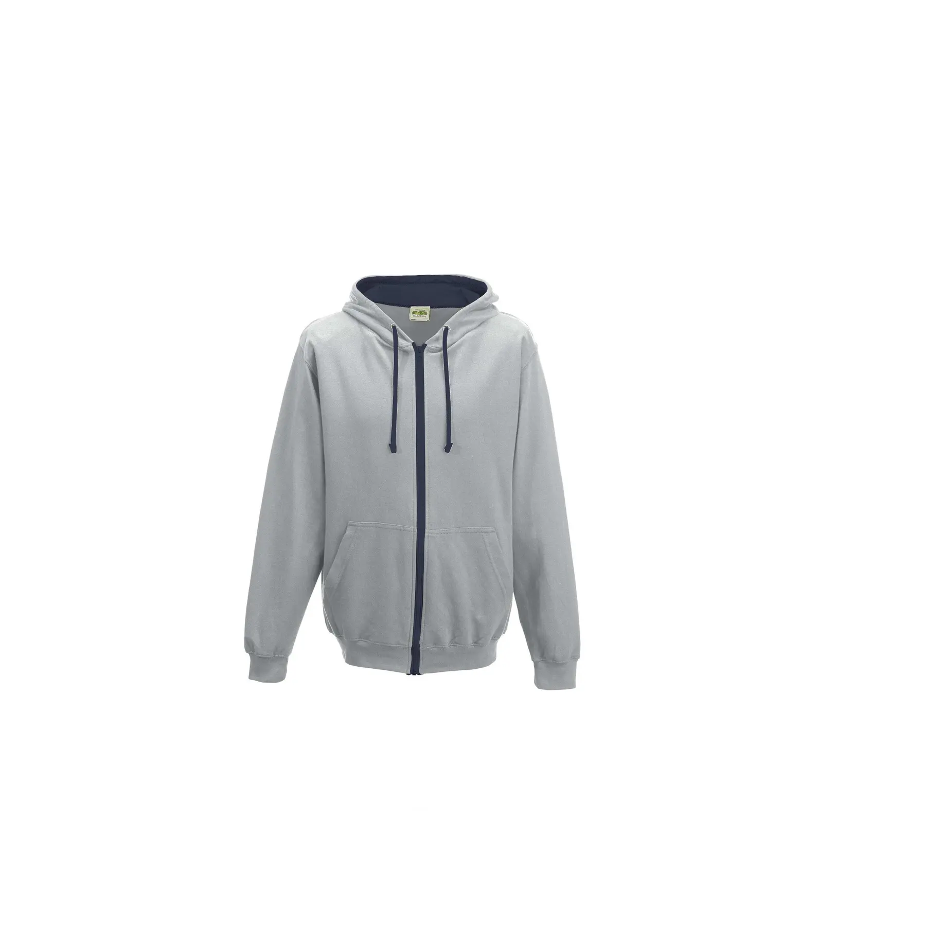 Kontrastierter Reißverschluss-Hoodie Just Hoods Varsity