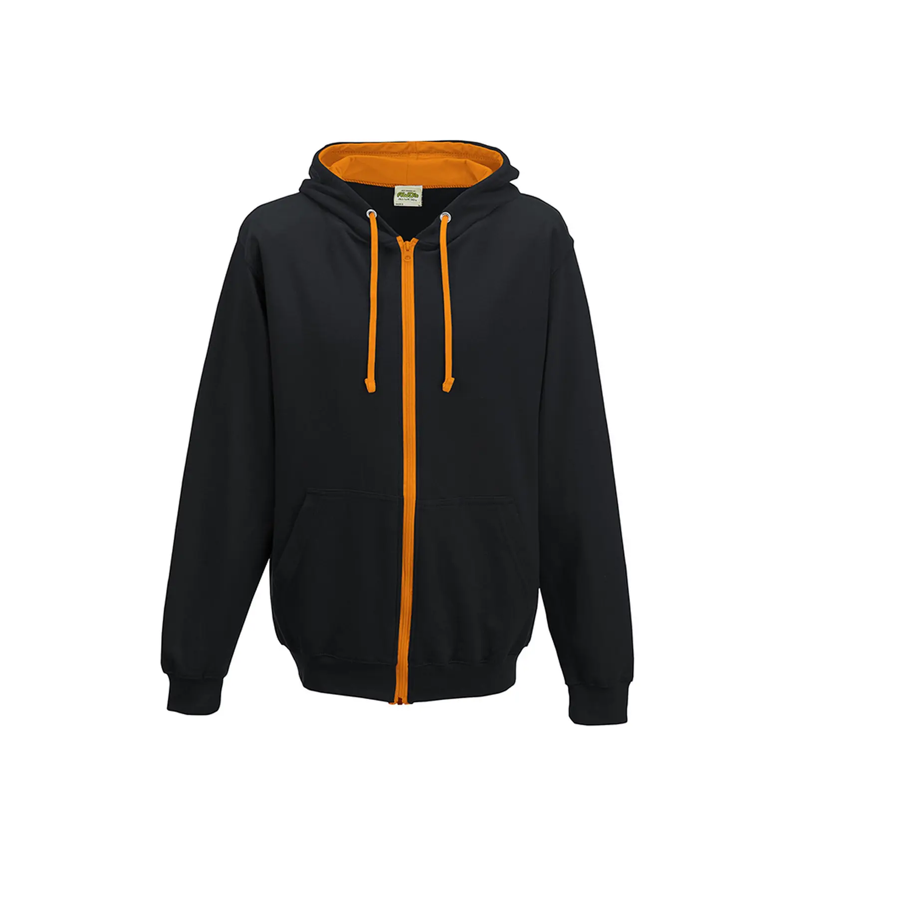 Kontrastierter Reißverschluss-Hoodie Just Hoods Varsity