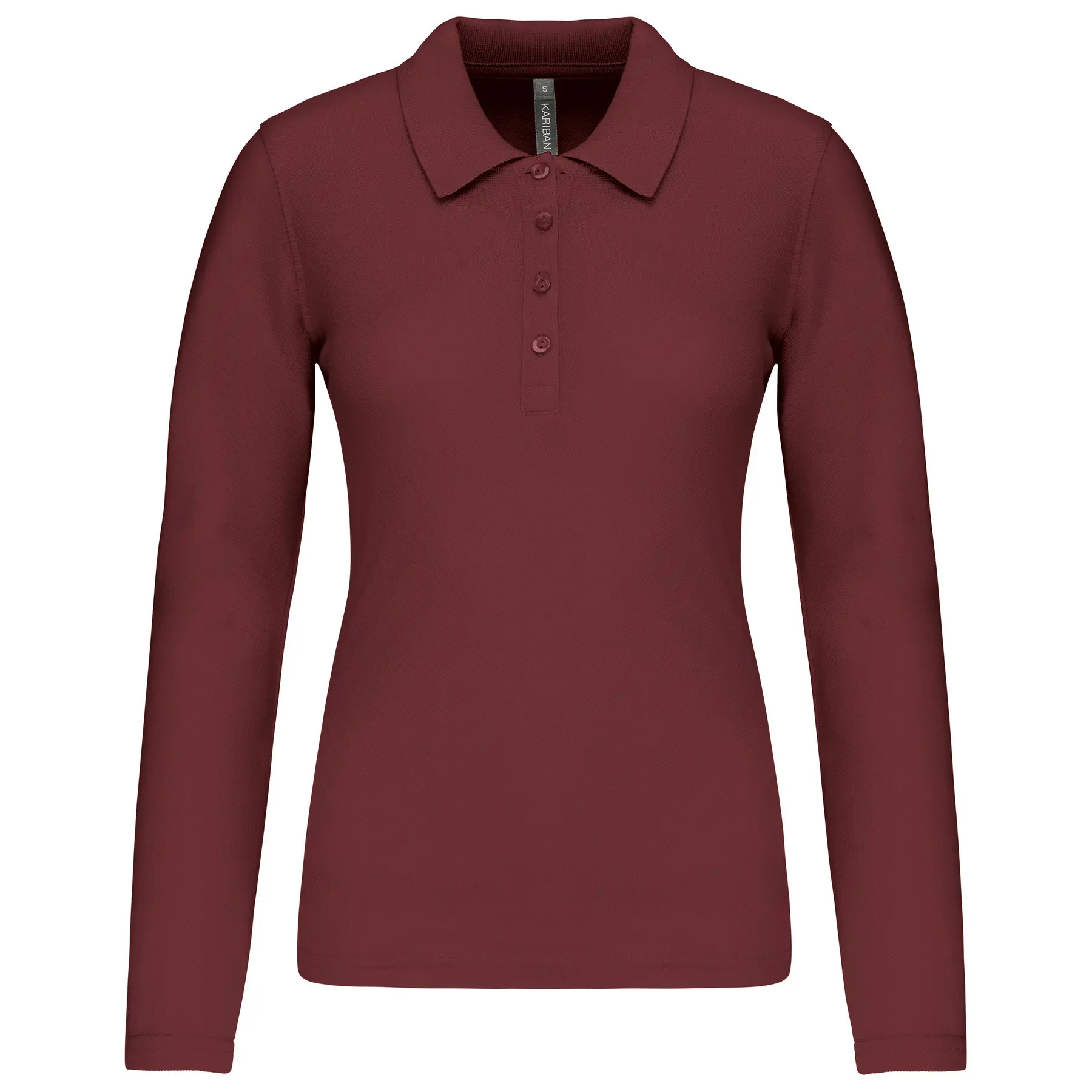 Polo donna maniche lunghe Kariban Piqué
