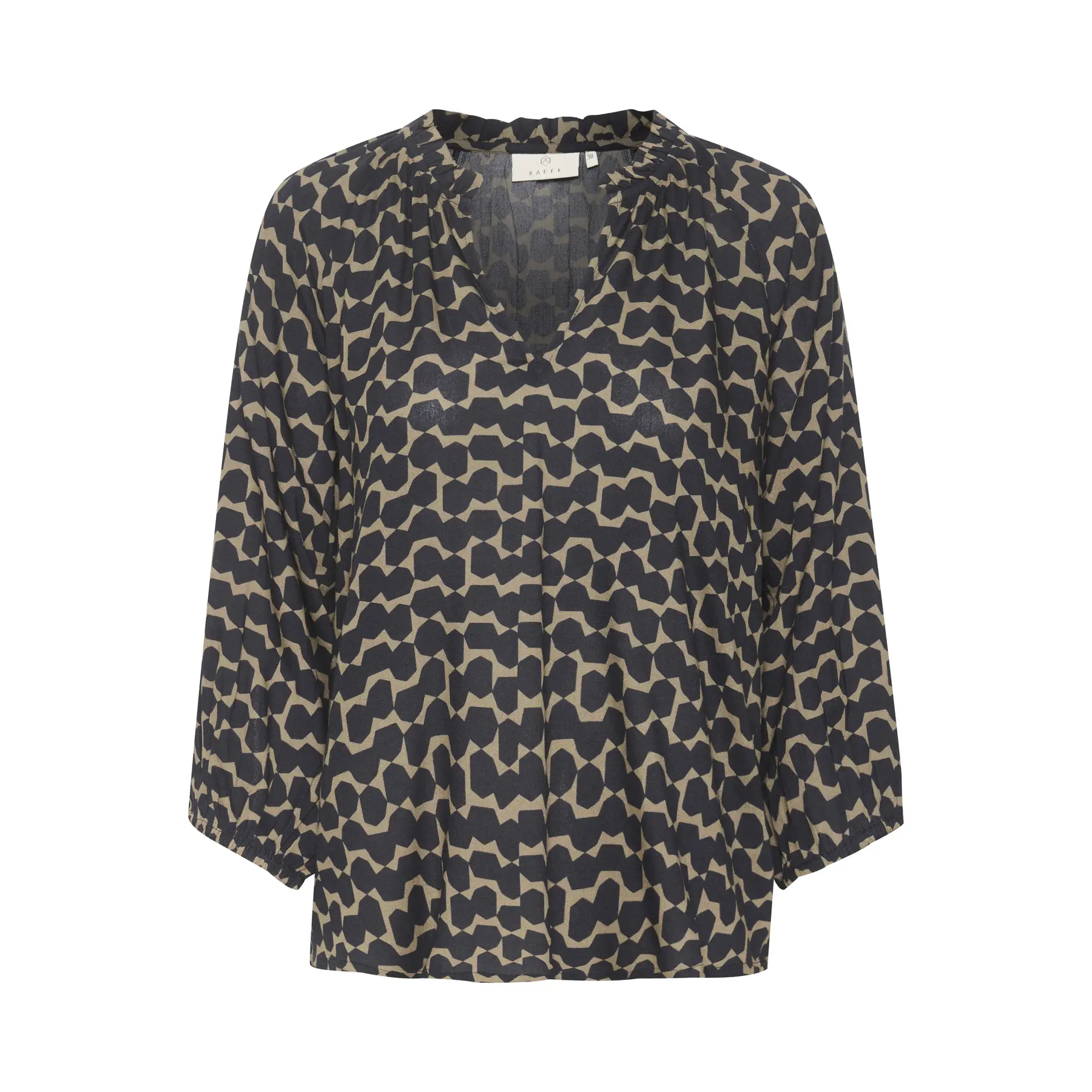 Kaffe Women's Multicolore Long Sleeve Blouse For Sigrid