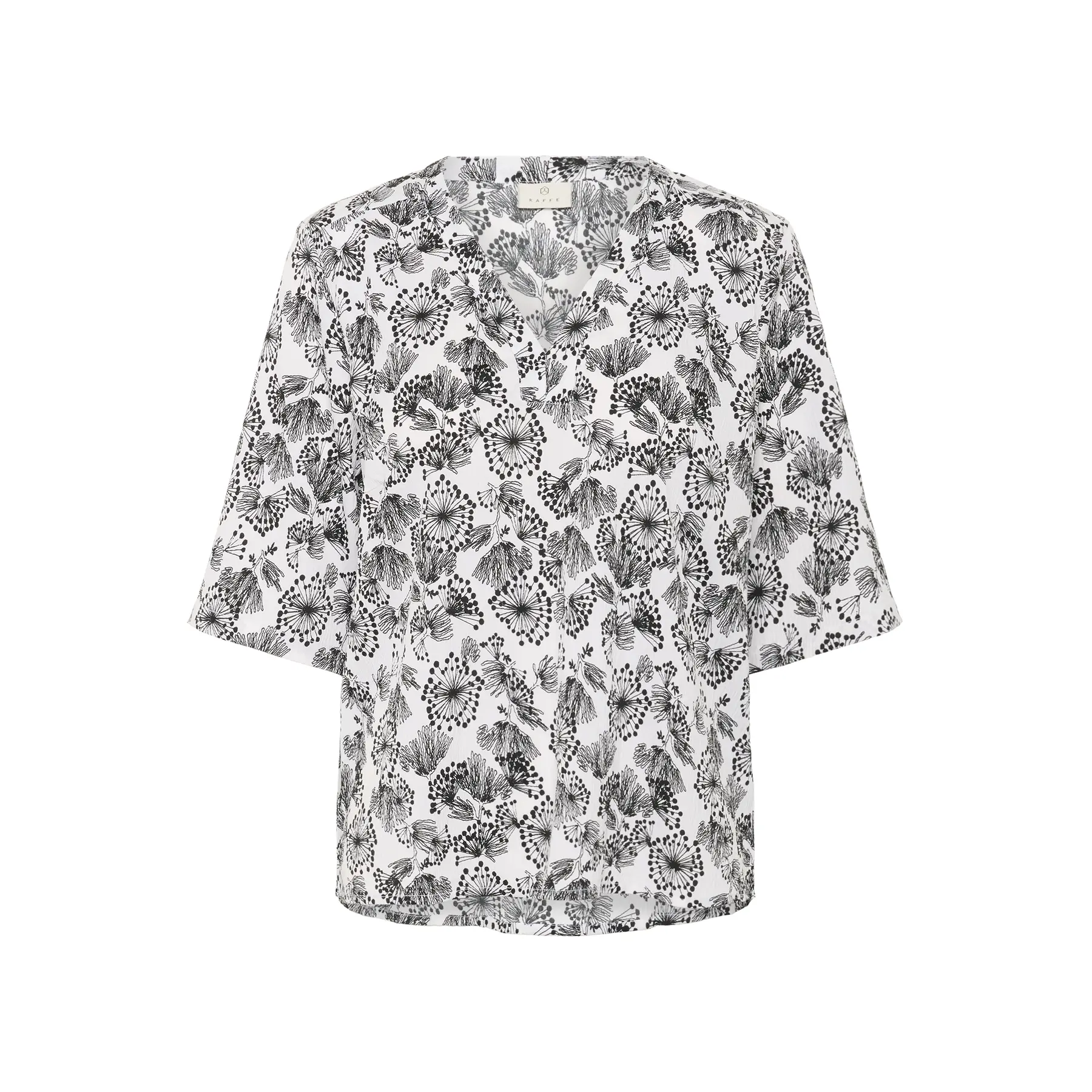 Druckbluse 3/4-Ärmel Damen KAFFE Kahaley