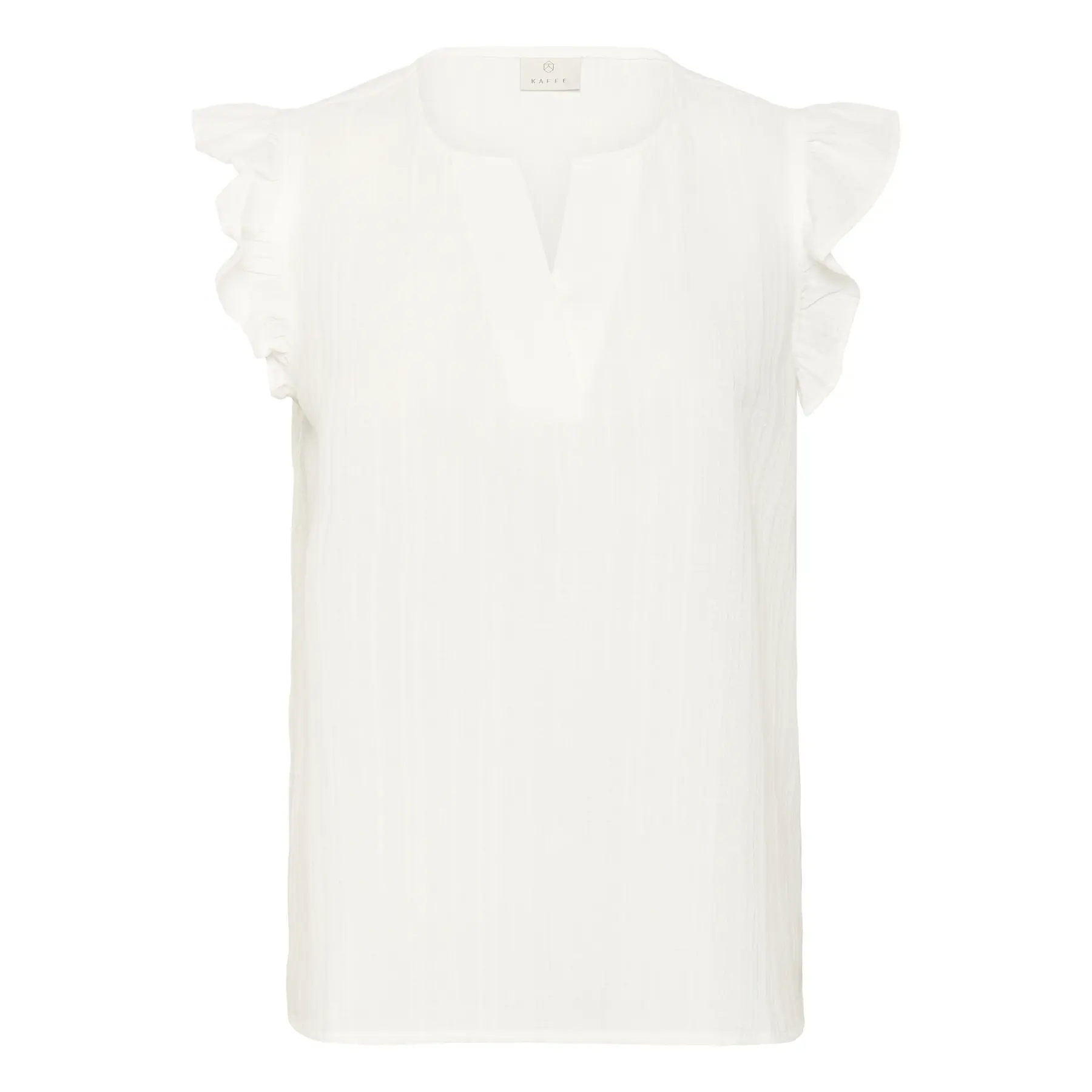 Bluse mit Volant, Damen KAFFE KApaulina