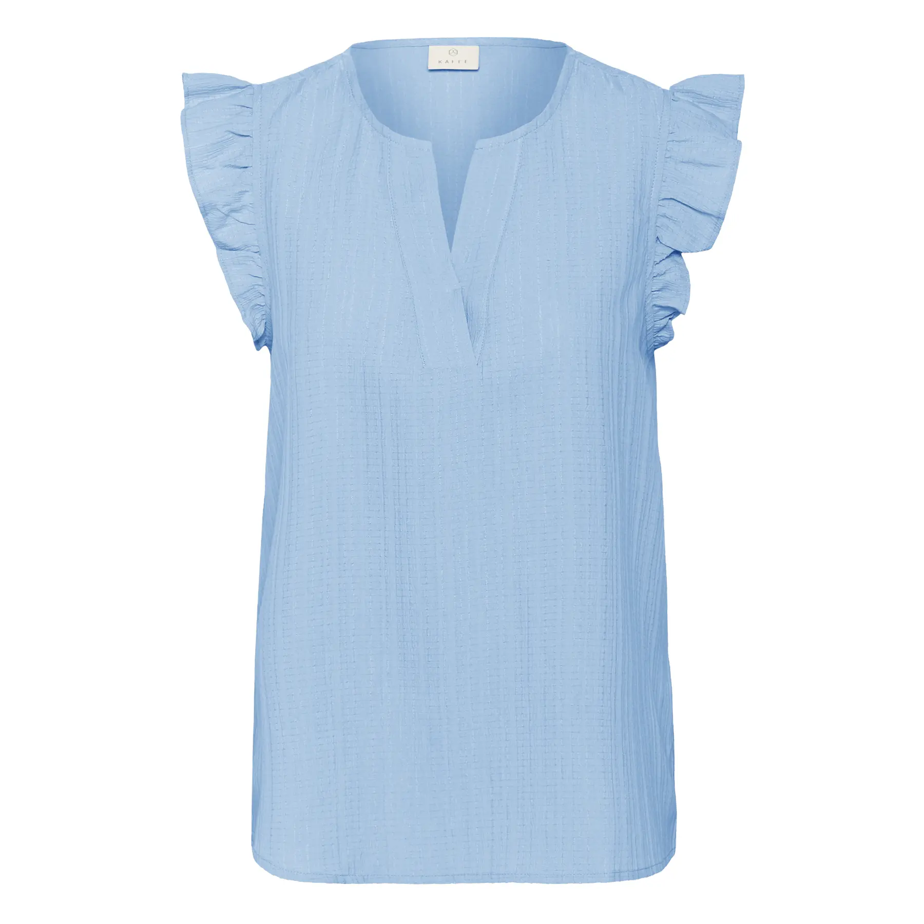 Bluse mit Volant, Damen KAFFE KApaulina