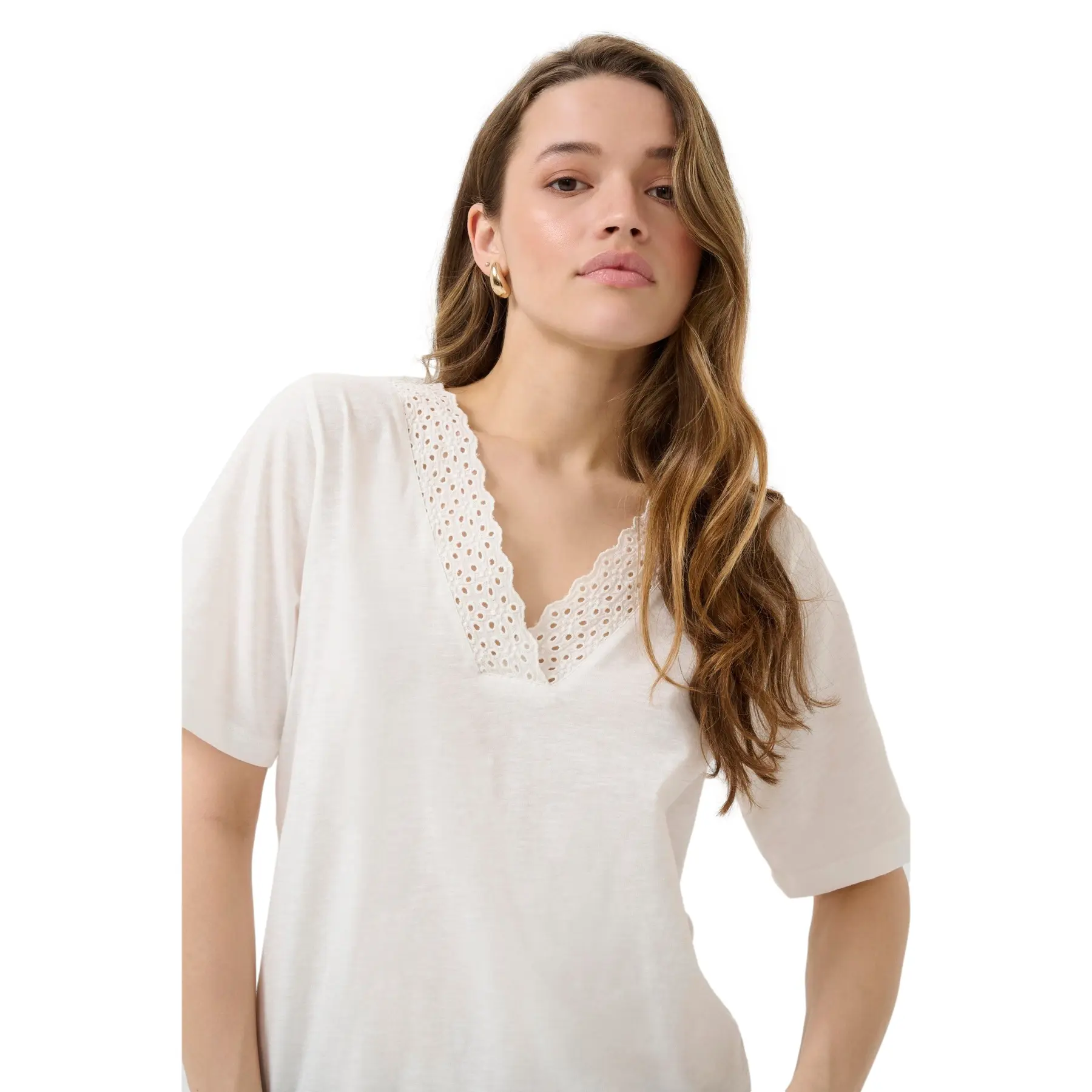Damen T-Shirt KAFFE Kasofie Lace