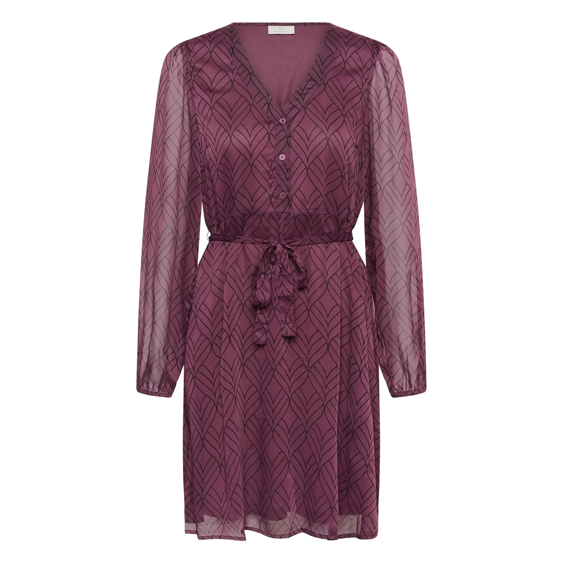Kleid mit langen Ärmeln, Damen KAFFE Kademi