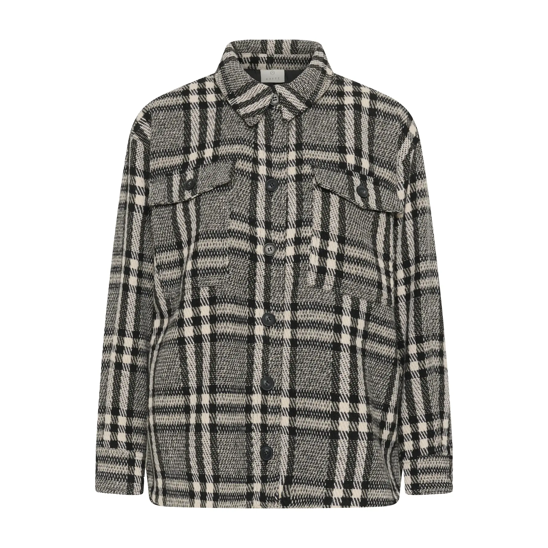Kaffe Damen Marron Karierte Jacke Vibeke