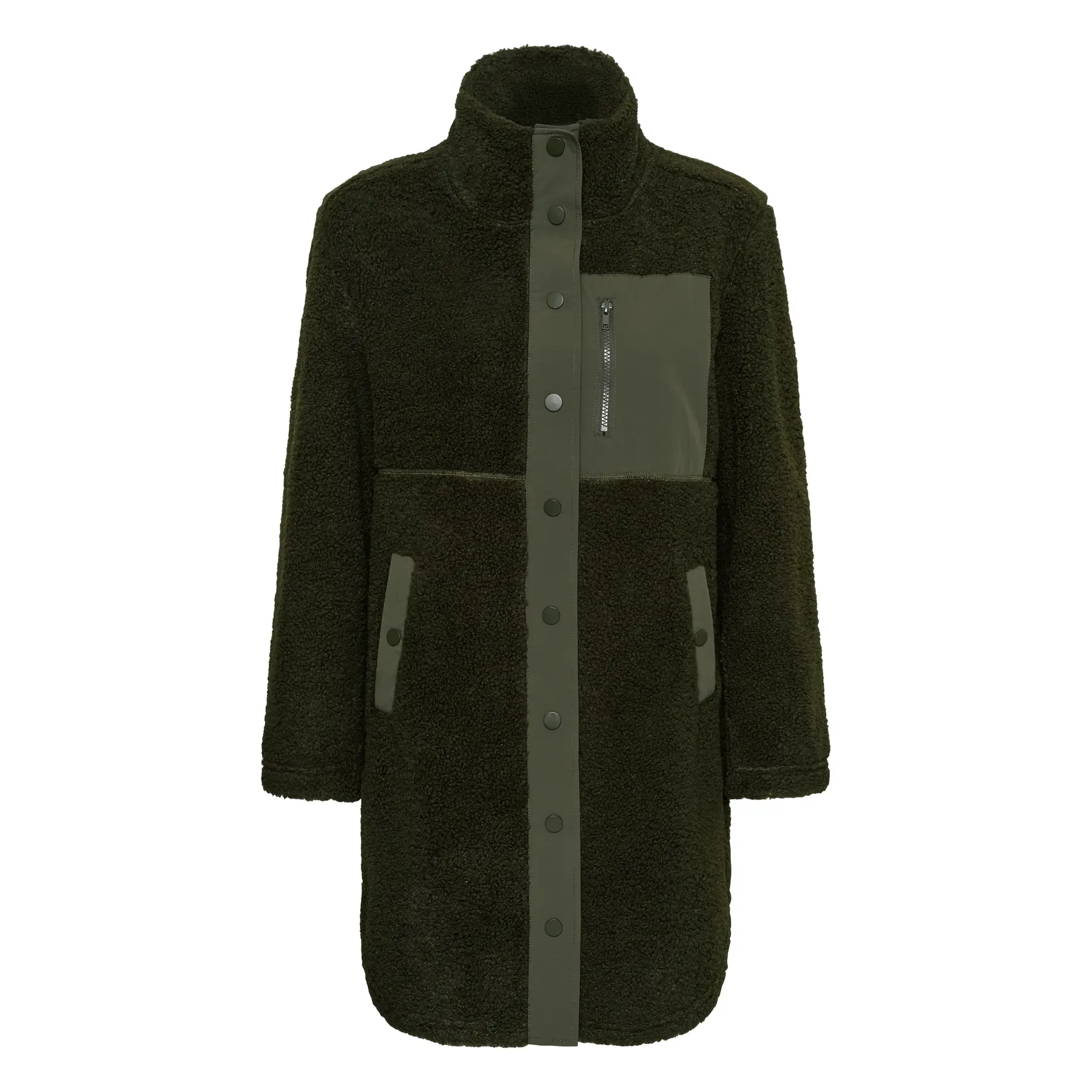 Kaffe Damen Vert Mantel Kagunilla Long Teddy