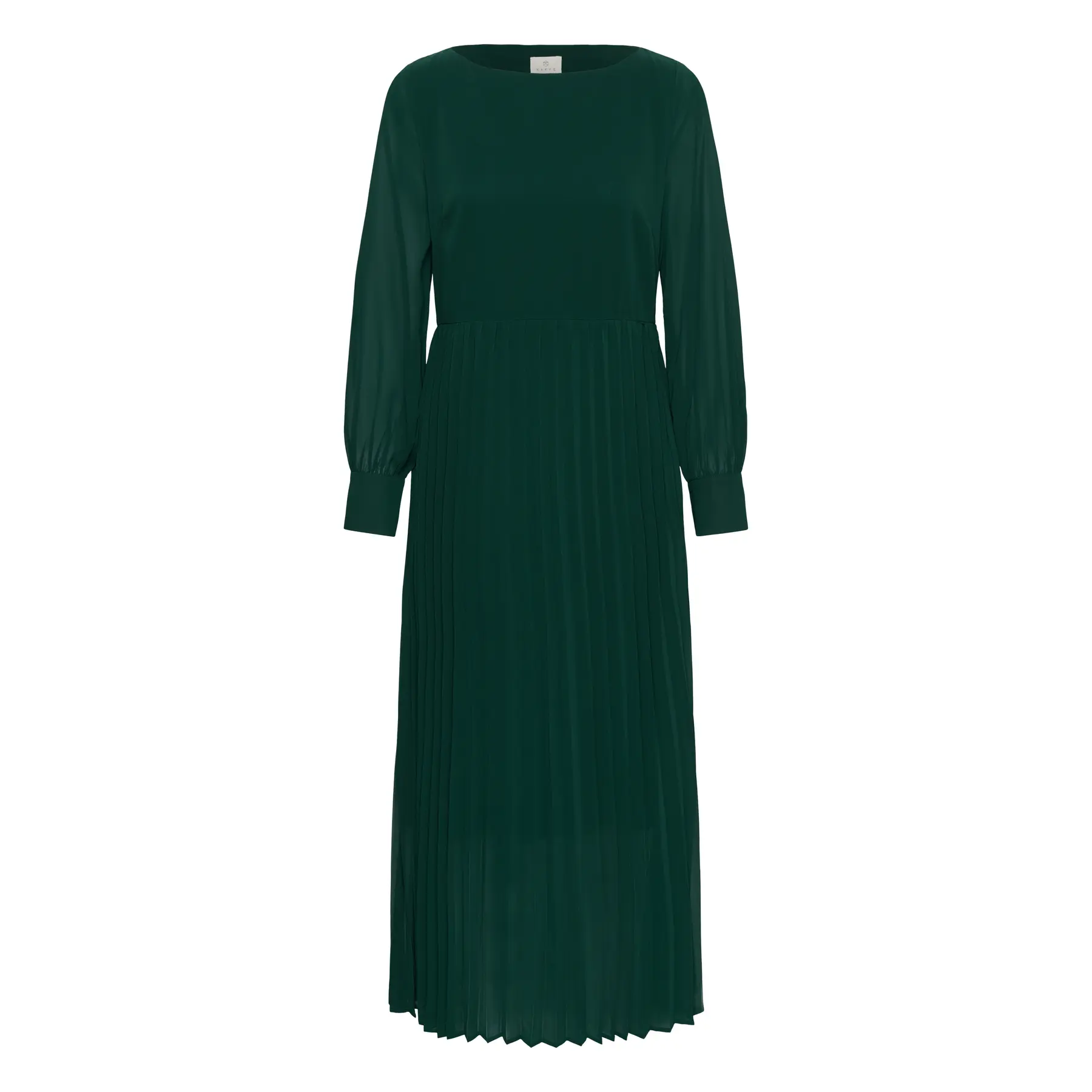 Lange Plissierte Kleid mit langen Ärmeln für Damen KAFFE Kalorinda