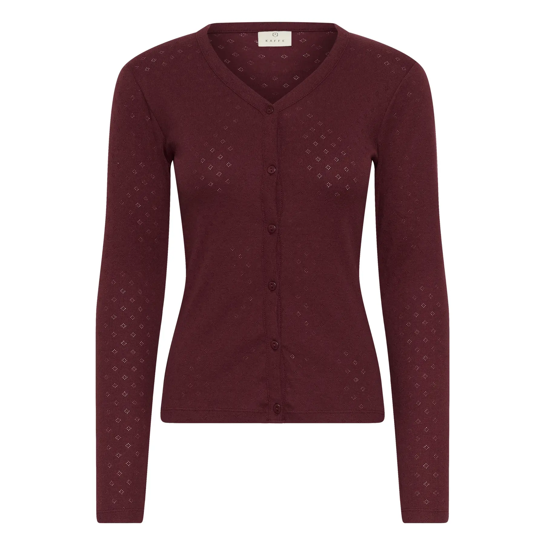 Damenstrickjacke mit Lochmuster KAFFE Viba