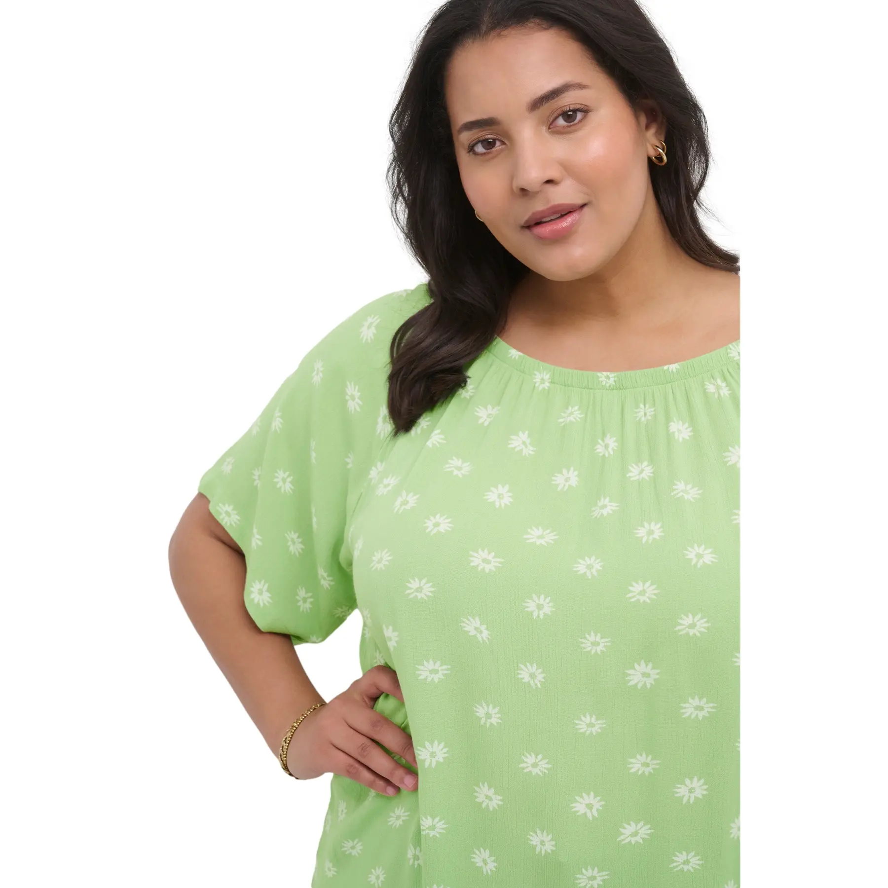 Damen T-Shirt KAFFE Curve Kccarla Loose