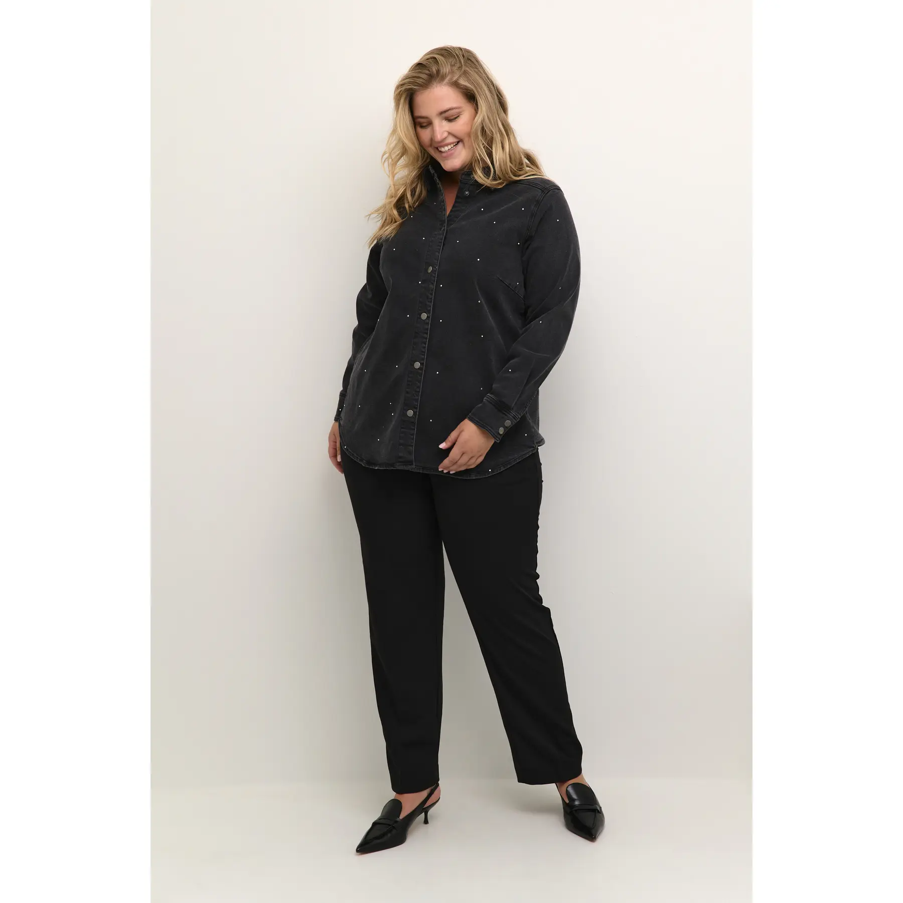 Damenjeanshemd KAFFE Curve KCFalina