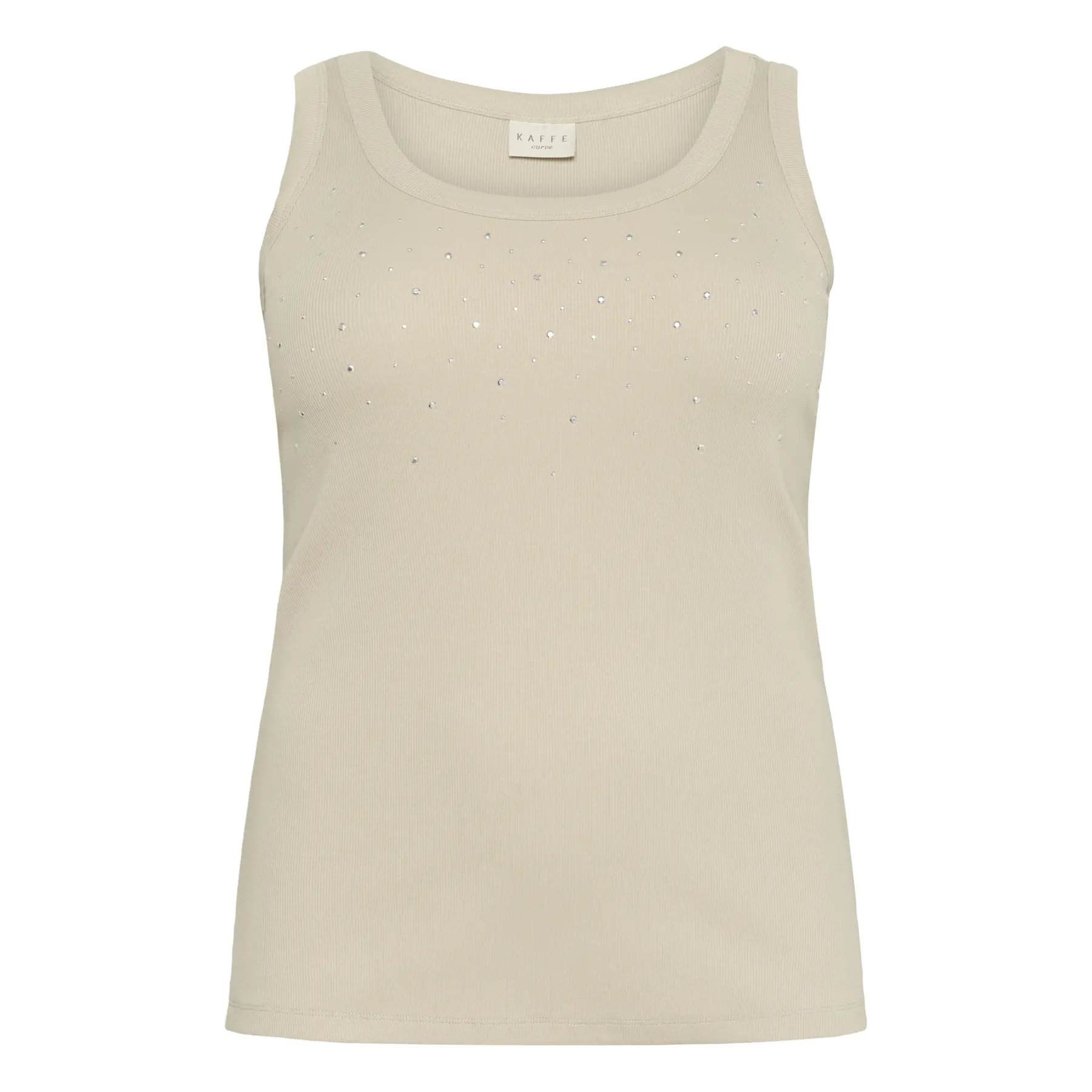 Women's tank top KAFFE Curve KCCarina Rhinestone