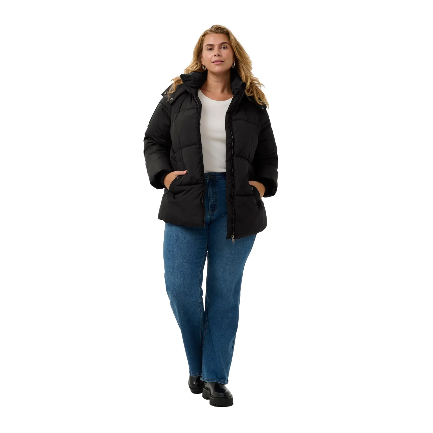 Damen-Daunenjacke KAFFE Curve Kcnikole