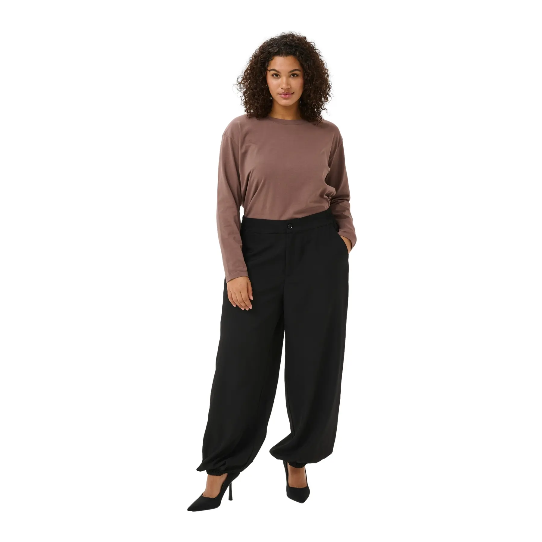 Pantaloni a palazzo da donna KAFFE Curve Kcyasmina