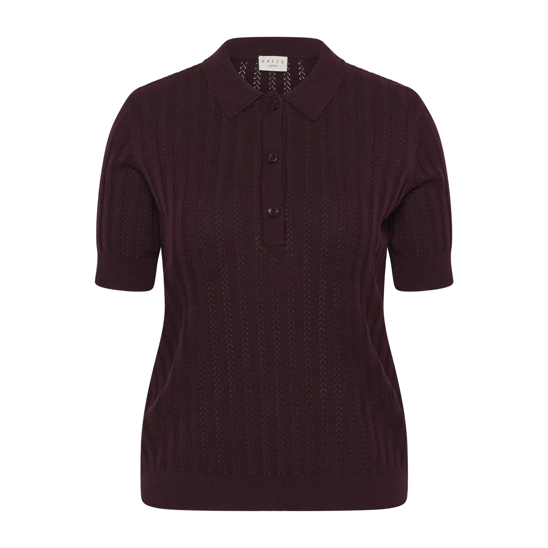 Polo-Shirt Damen KAFFE Curve Kcbirda