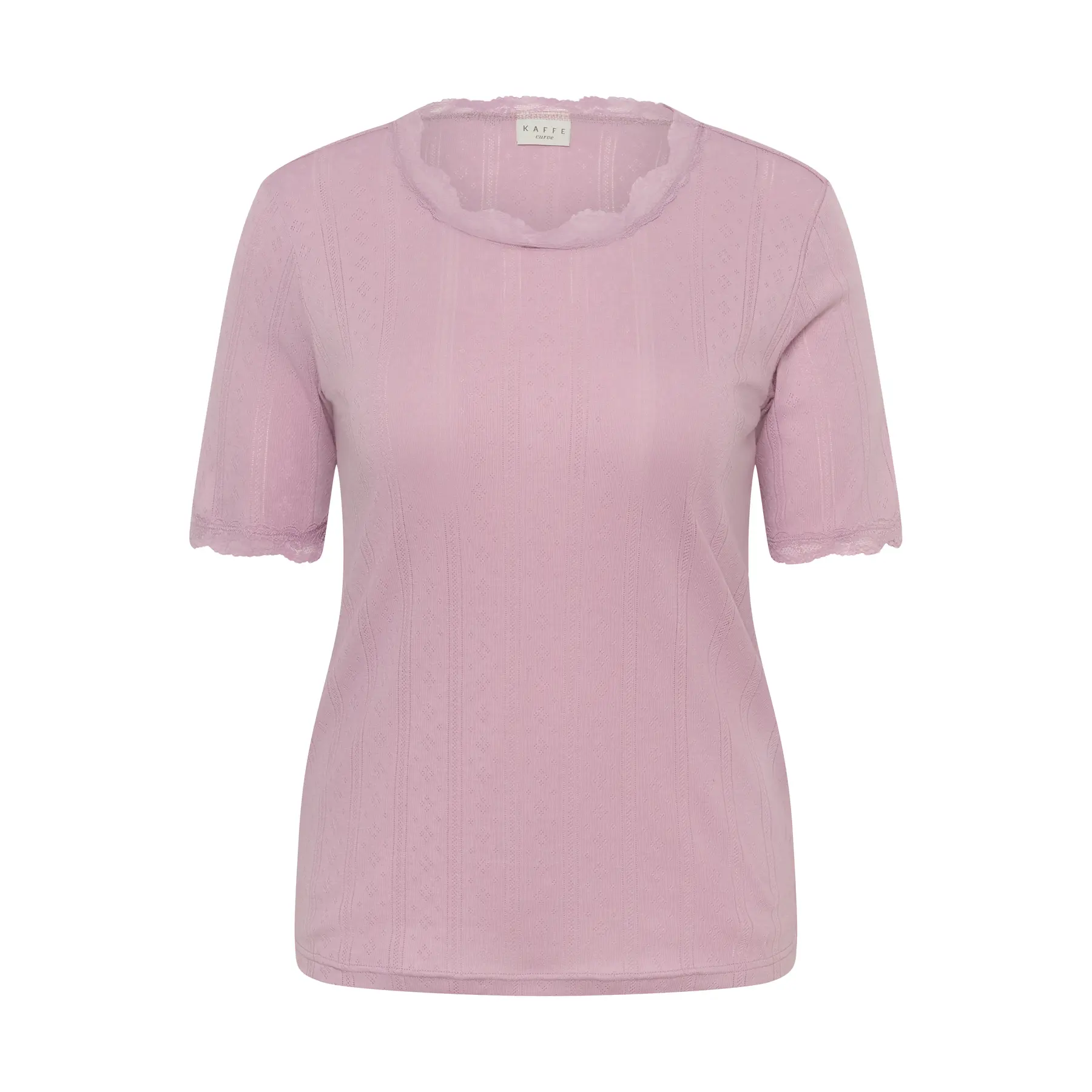 Damen T-Shirt KAFFE Curve Kctina Lace
