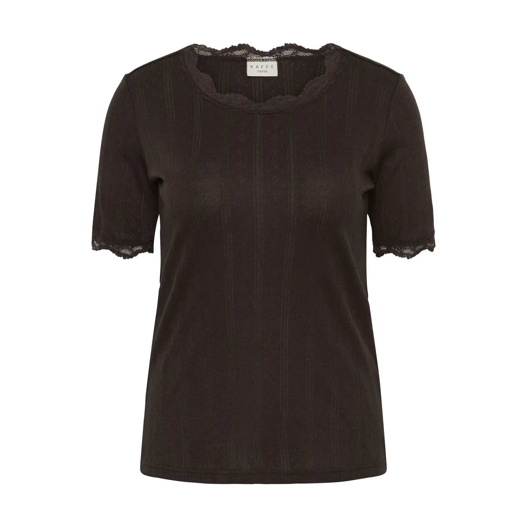 Damen T-Shirt KAFFE Curve Kctina Lace