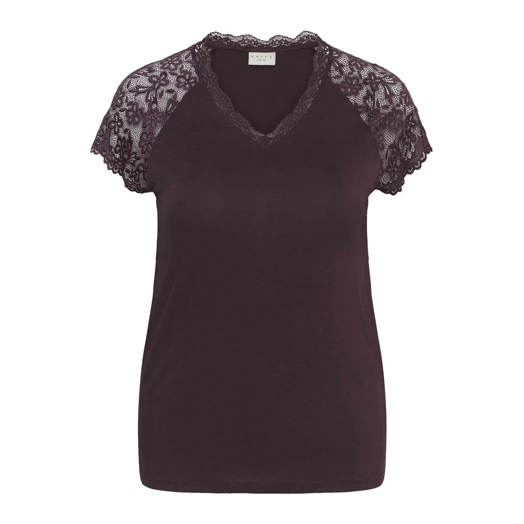 Damen T-Shirt KAFFE Curve Kccarli Ss