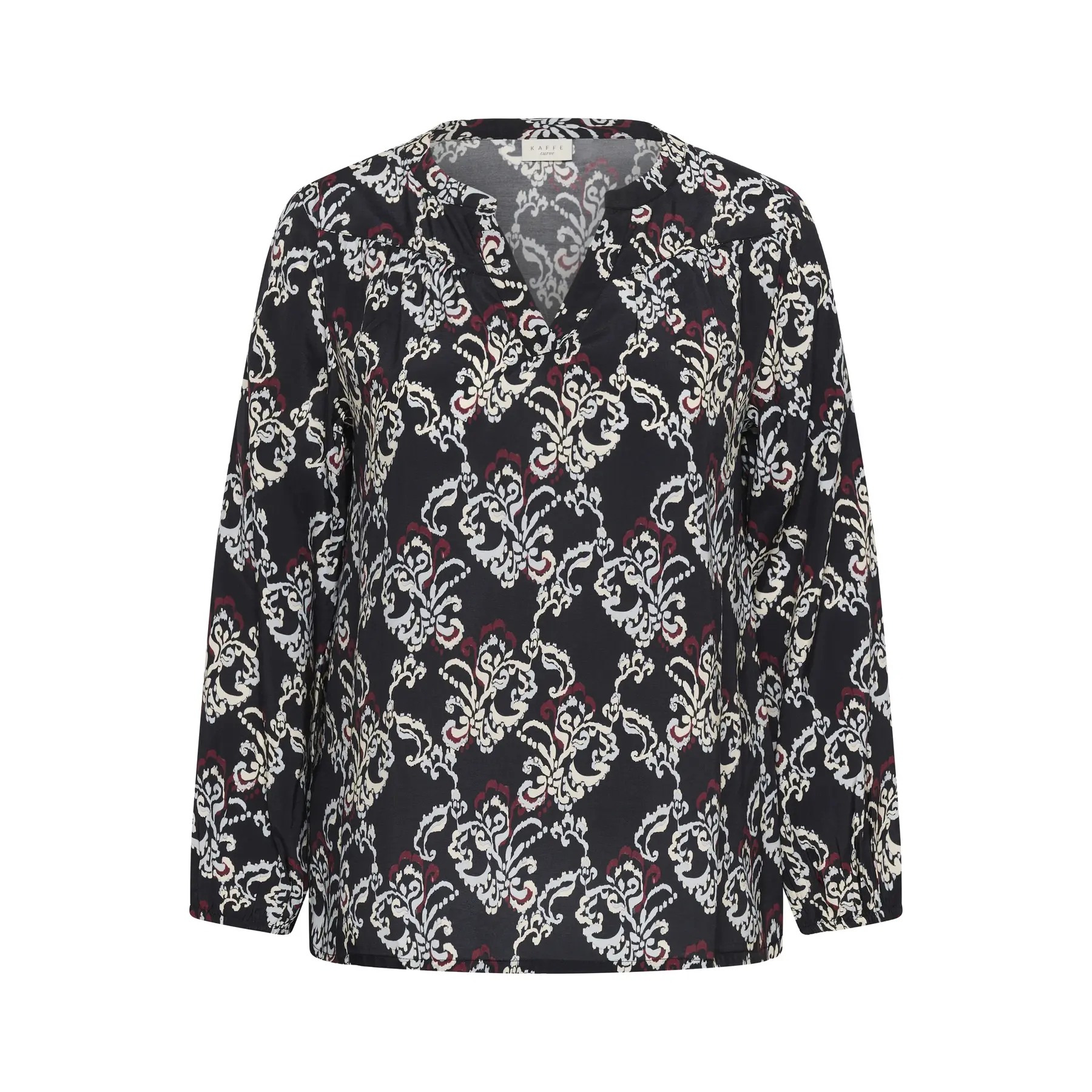 Langärmelige Bluse, Damen KAFFE Curve Kchipe