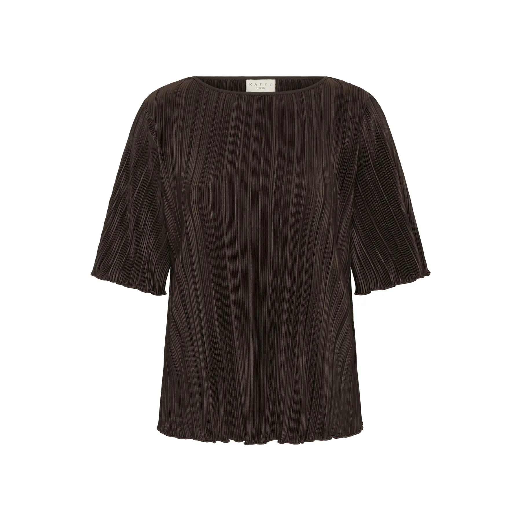 Damen T-Shirt KAFFE Curve Kcirina Plissé Tshirt