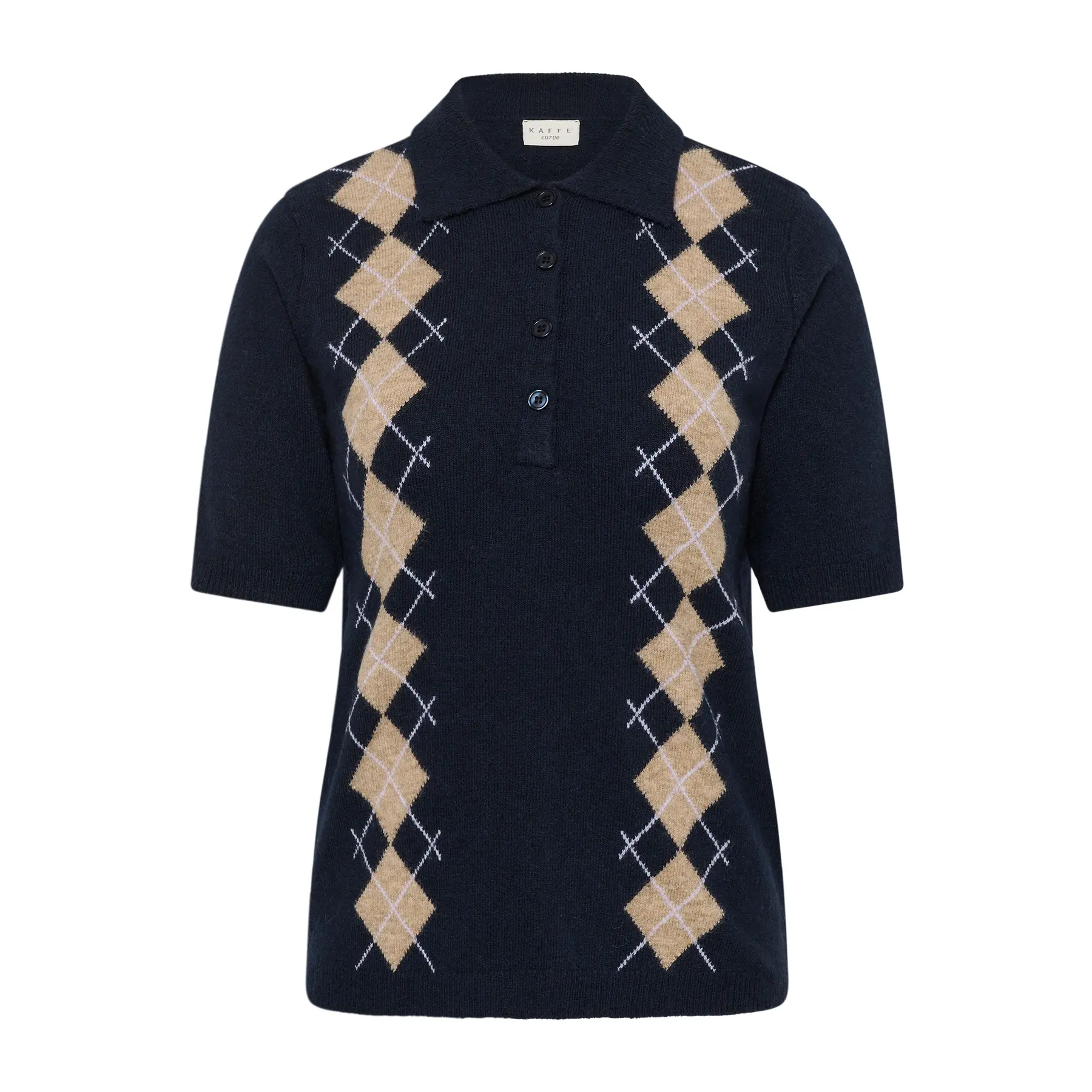 Damen-Polo aus Strick KAFFE Curve Kcolivia