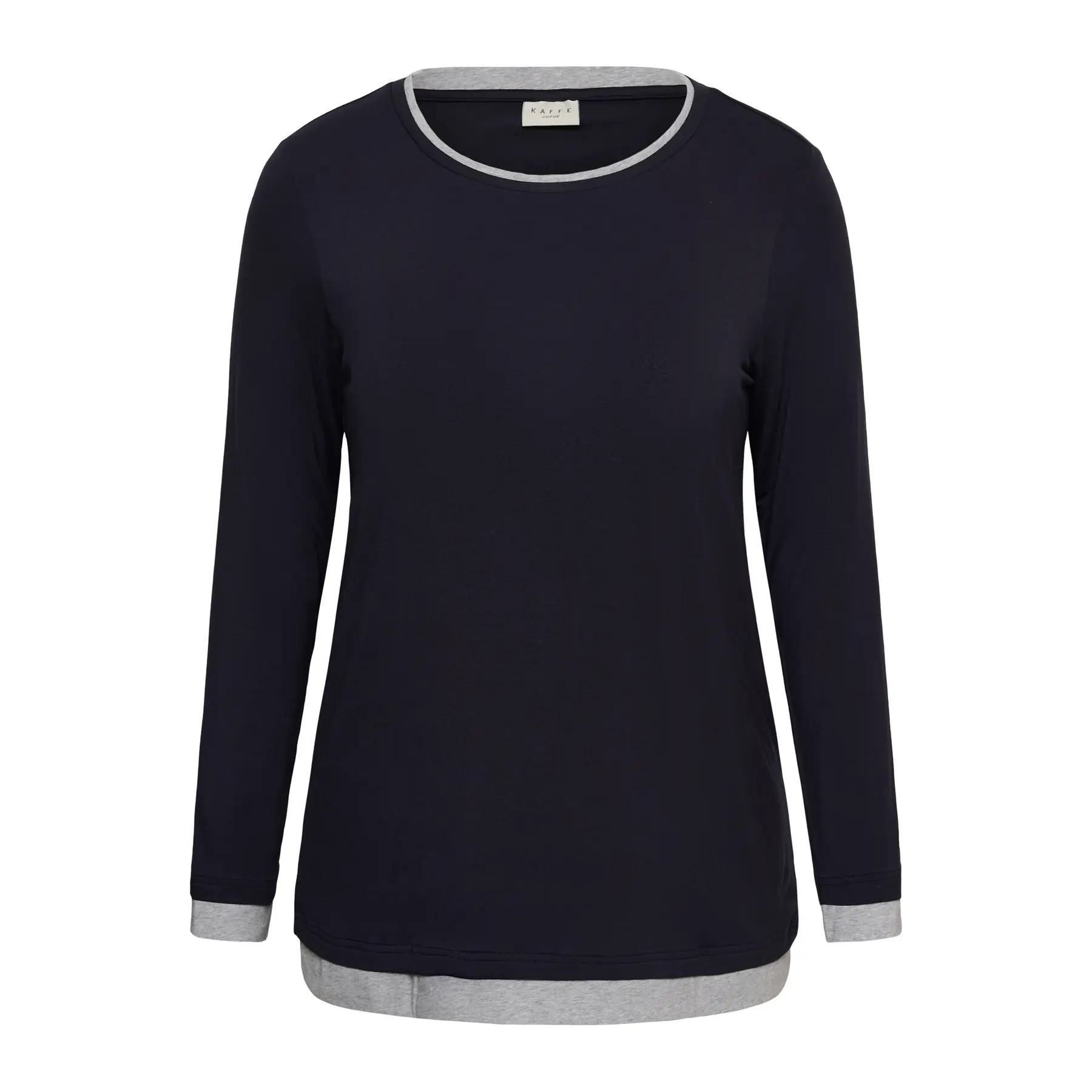 T-shirt manches longues 2 en 1 femme KAFFE Curve Kchanso