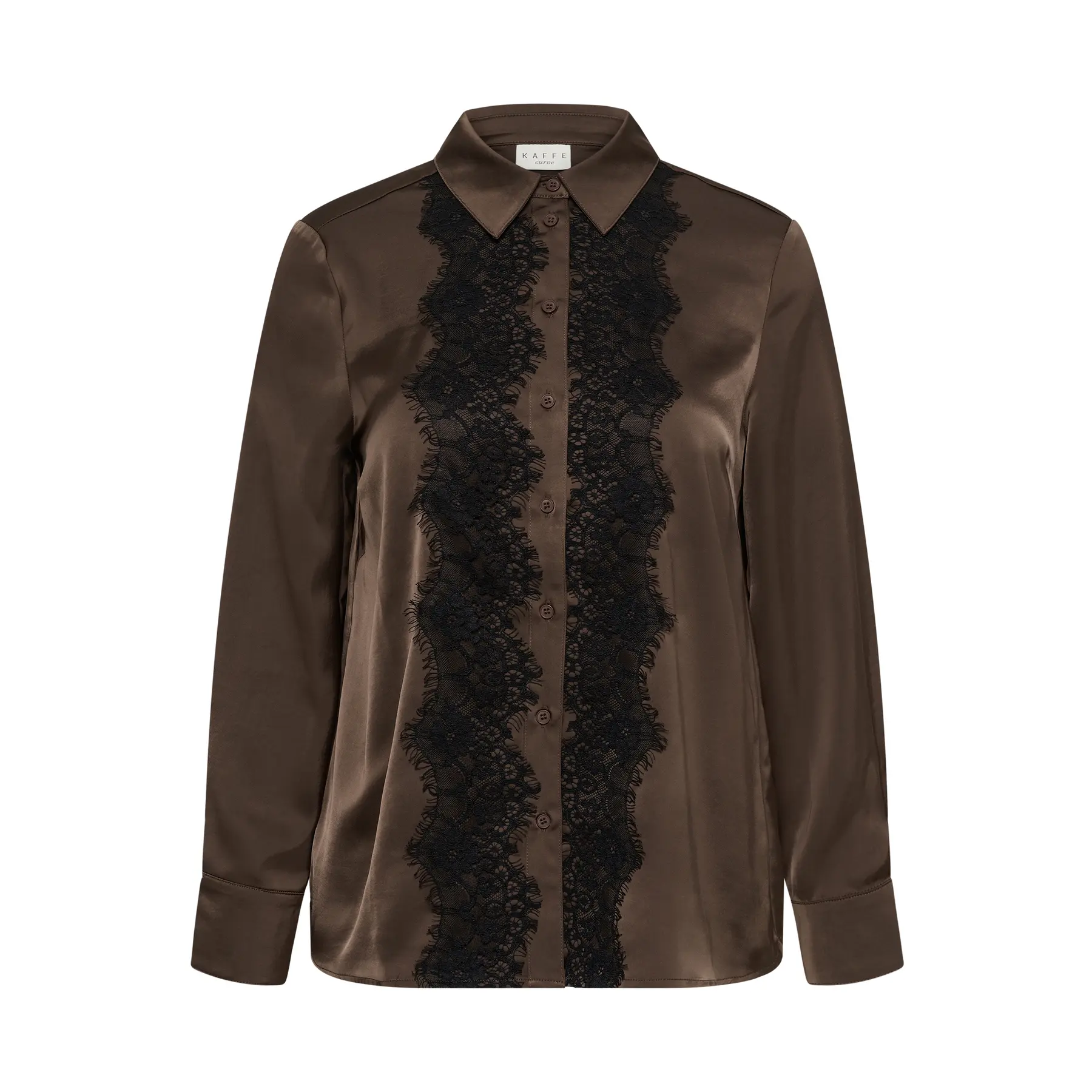 Chemise manches longues femme KAFFE Curve KCthilda Lace