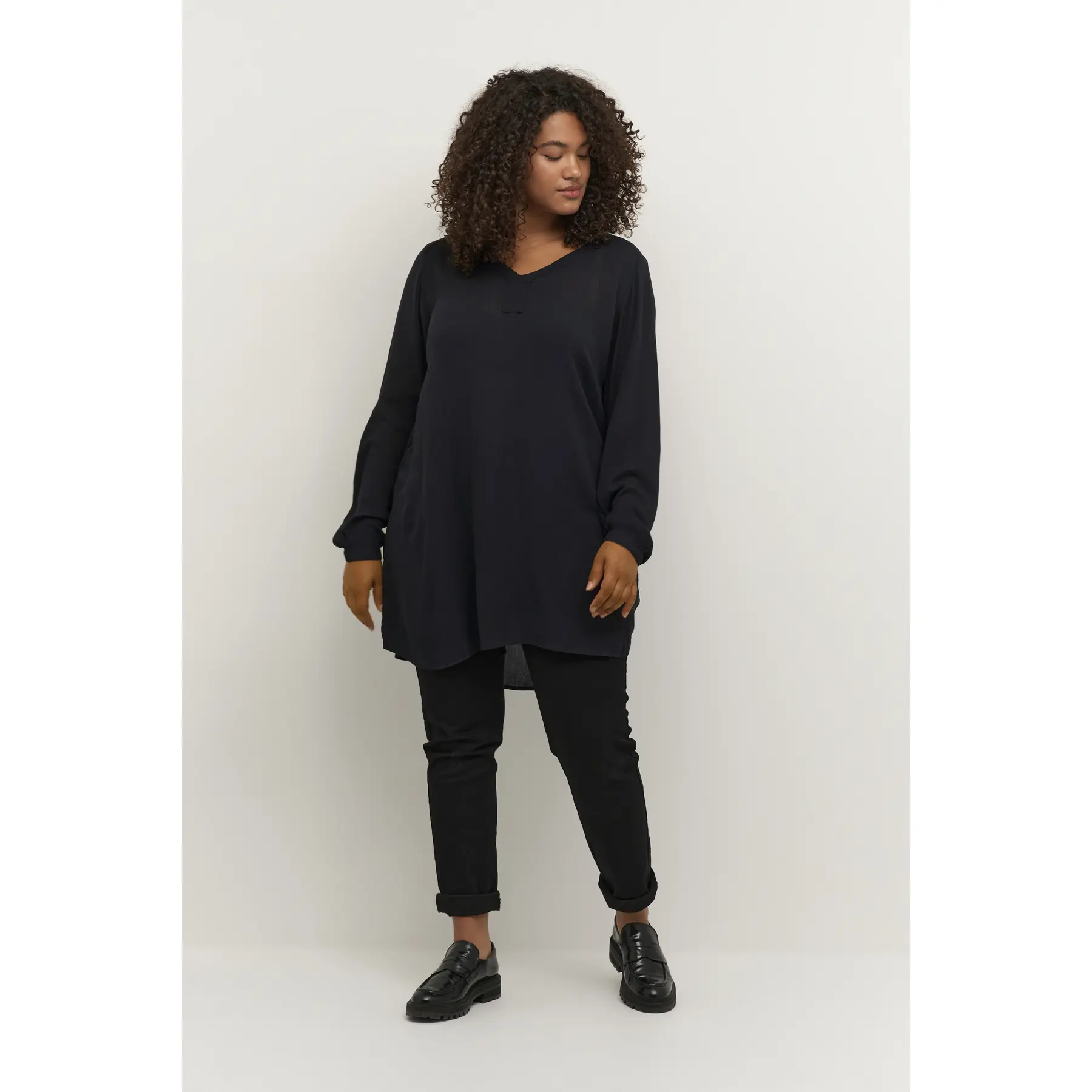 Damen Bluse mit langen Ärmeln KAFFE Curve Ami