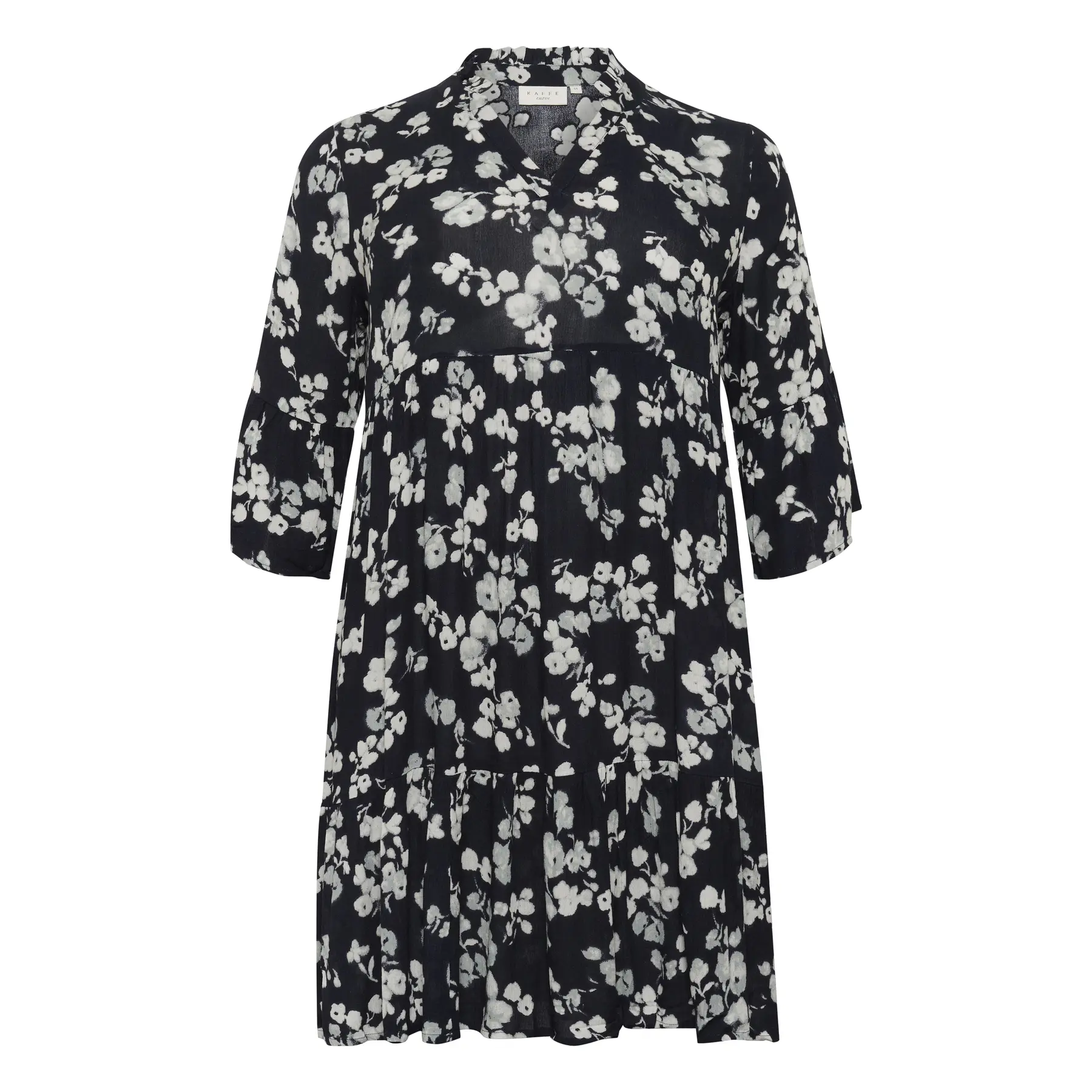 Kaffe Curve Women's Black Printed Dress Ami