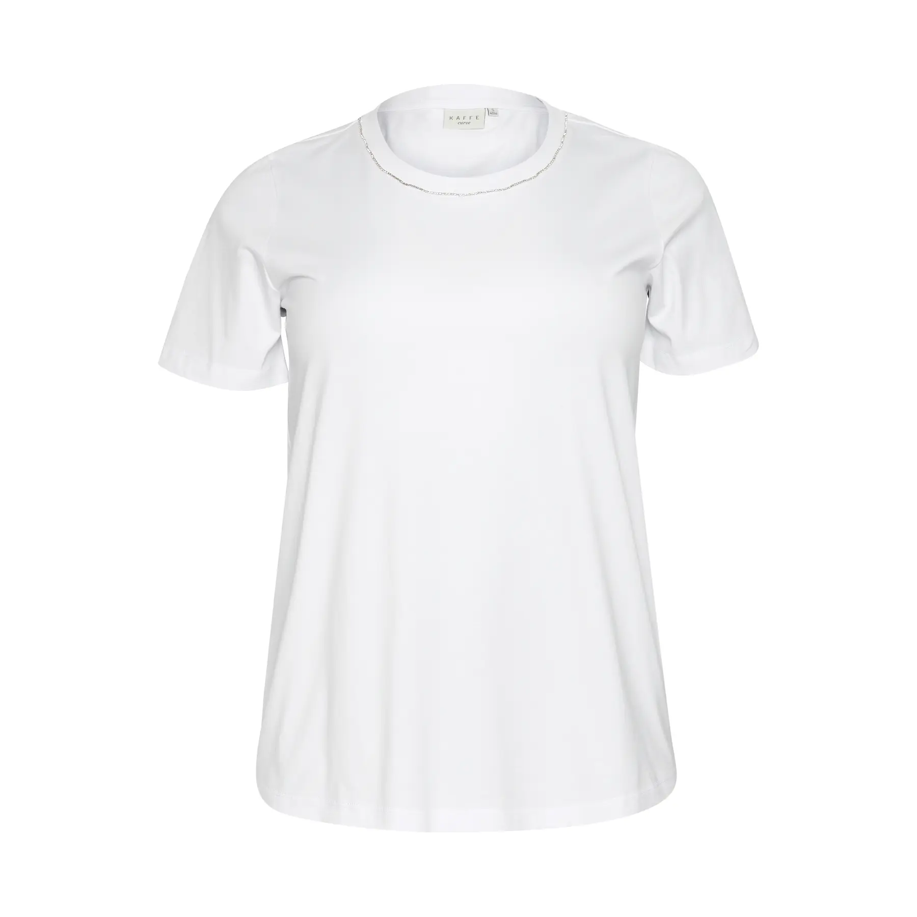 Kaffe Curve Women's White T-Shirt Viana