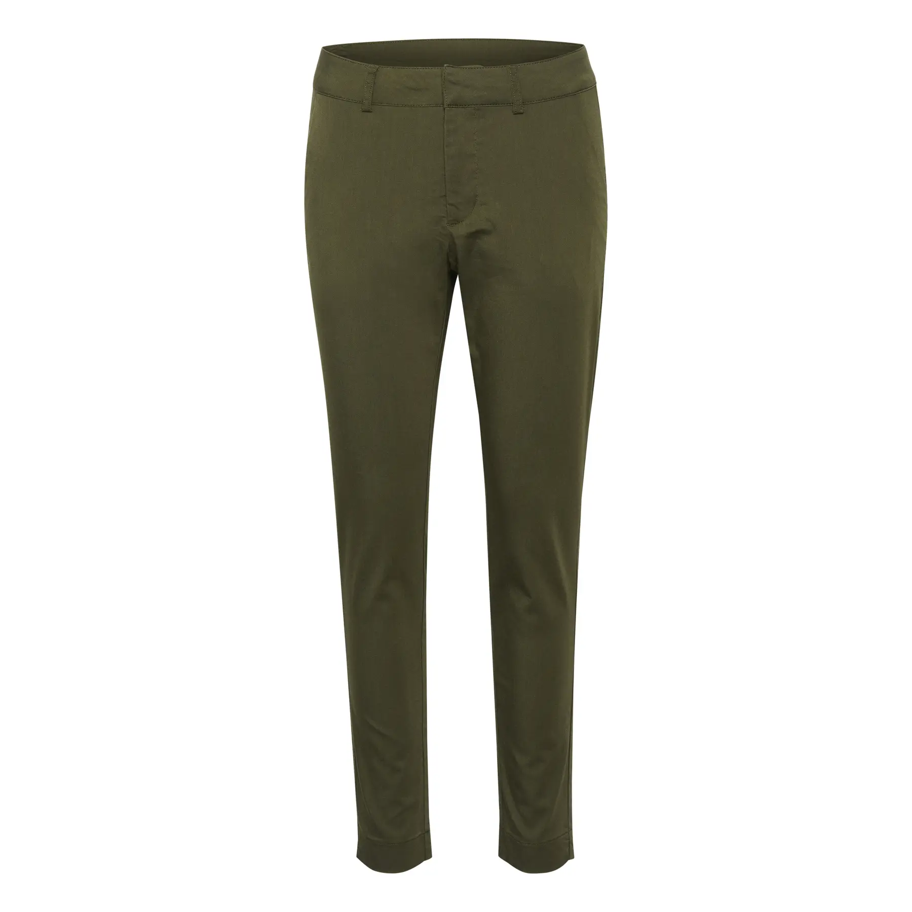 Kaffe Women's Green 7/8 Chino Trousers Lea