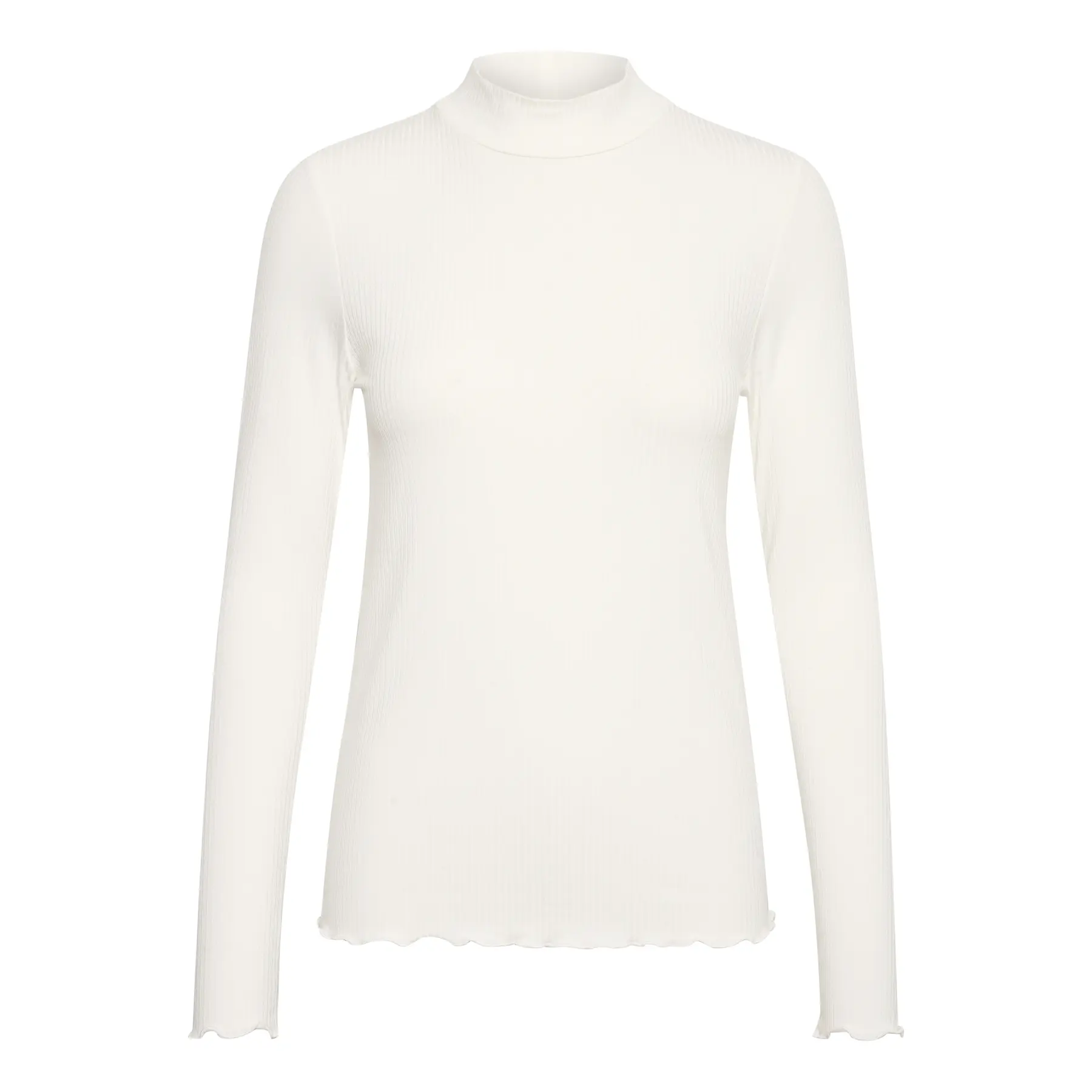 Kaffe Women's White Turtleneck T-Shirt Drew