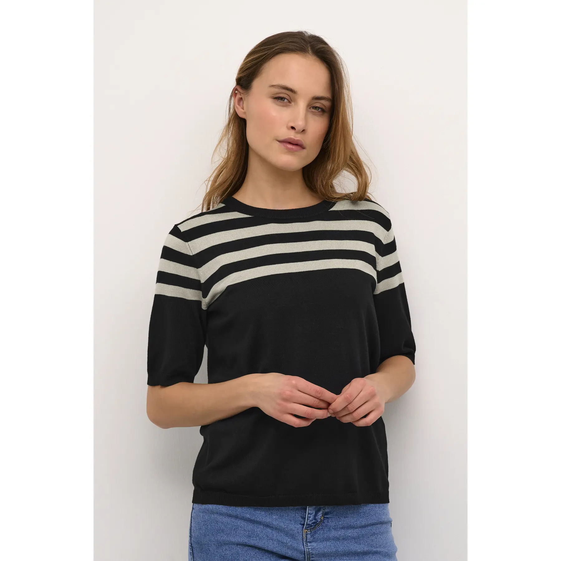 Blouse en tricot à rayrure femme KAFFE Lizza