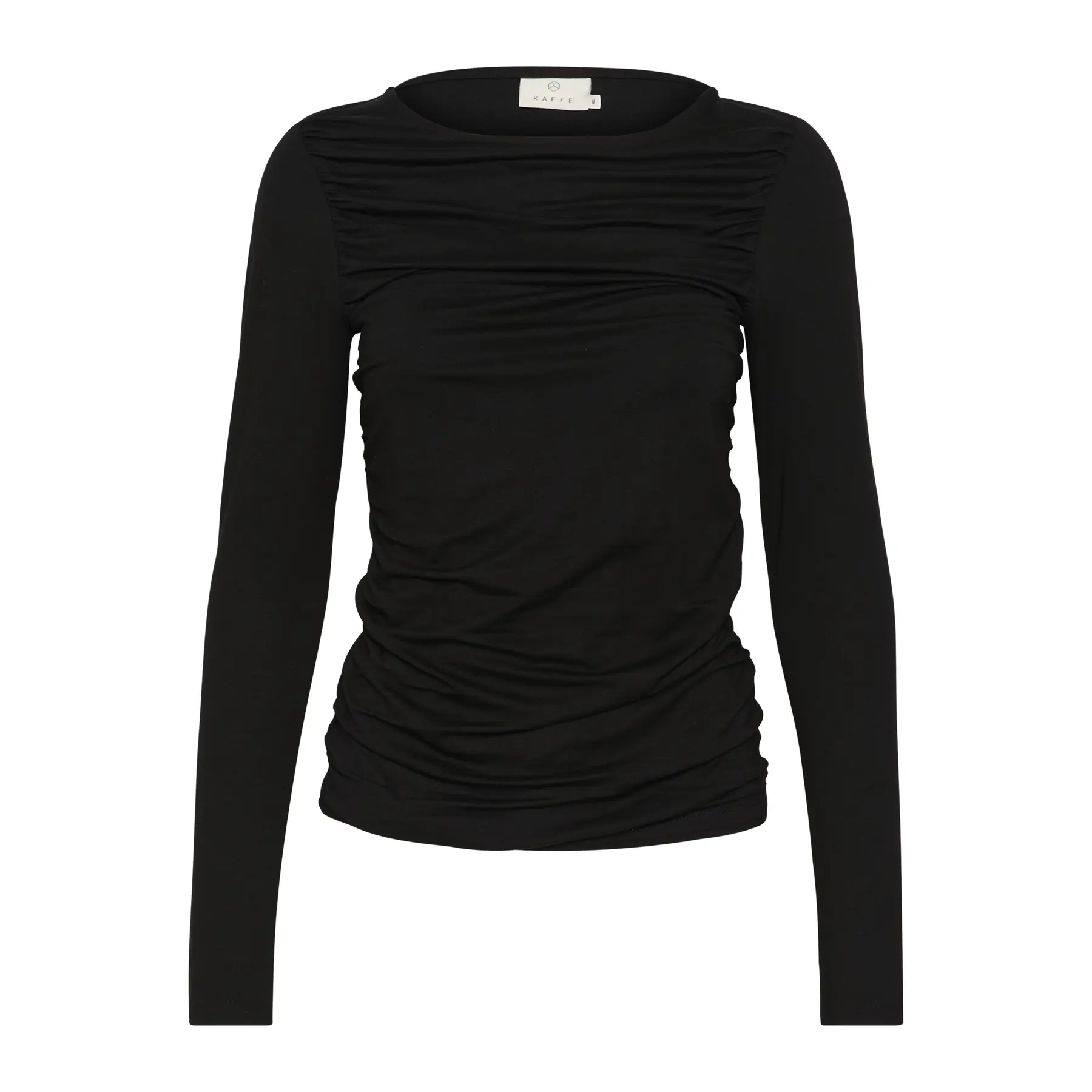 Kaffe Women's Black Long Sleeve T-Shirt Lotte