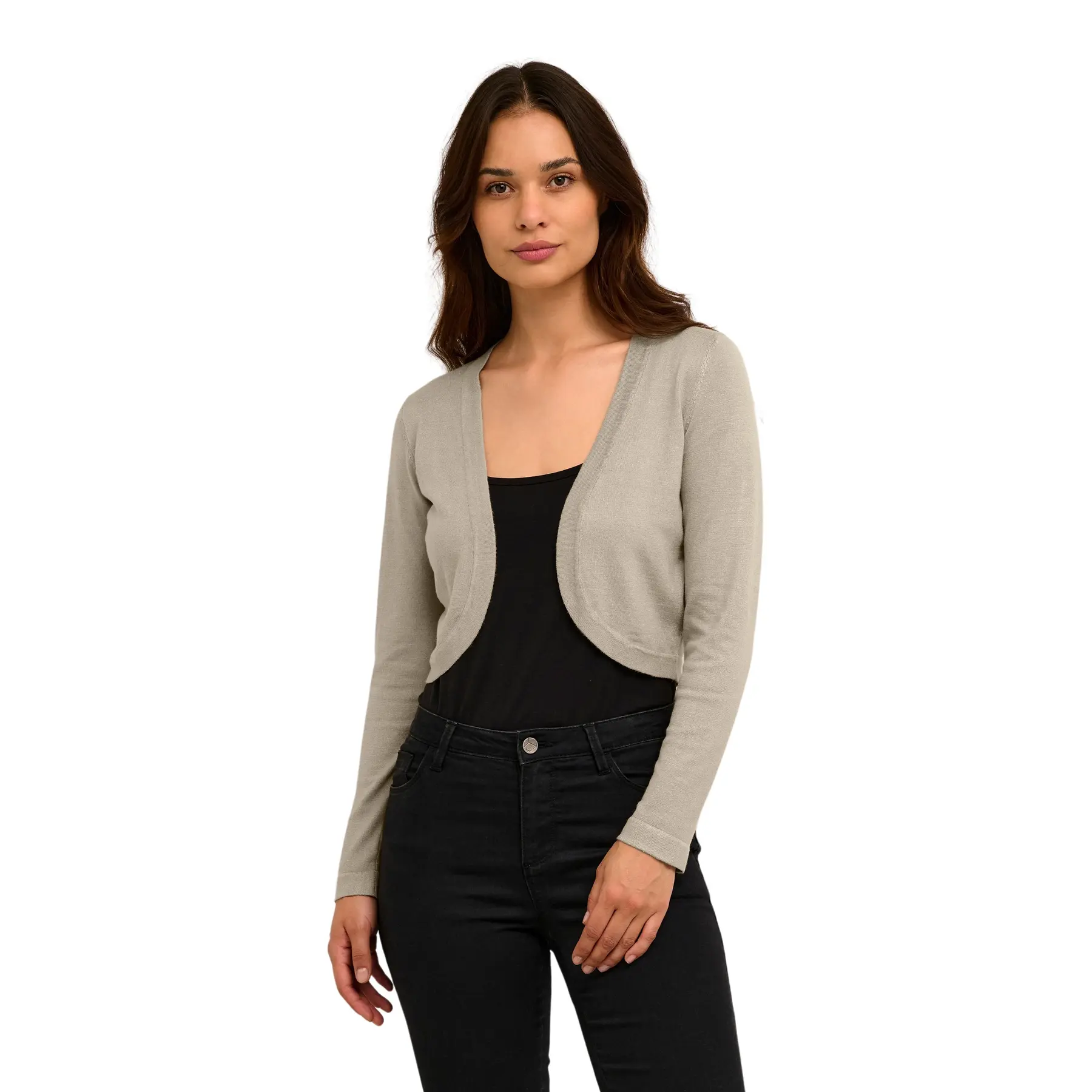 Kaffe Damen Beige Strickjacke, Astrid