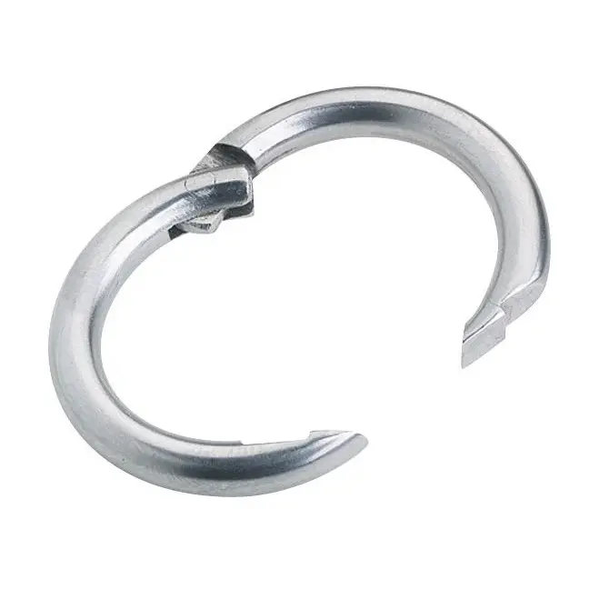 Nickel-plated steel pig nose ring accessory Kamer (x10)