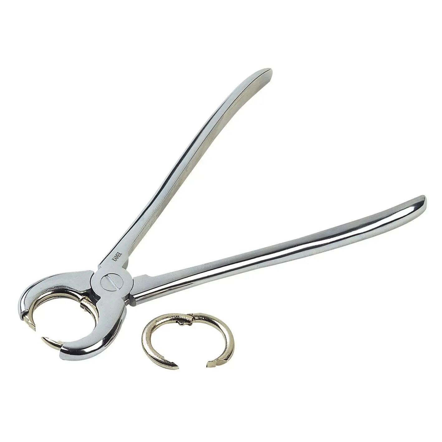 Steel ring clamp for pigs Kamer